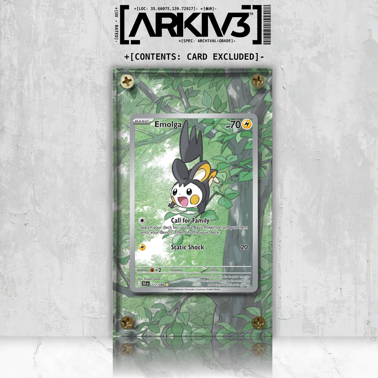 [UNIT: 112/86] // Emolga Extended Art Display Case - Raw