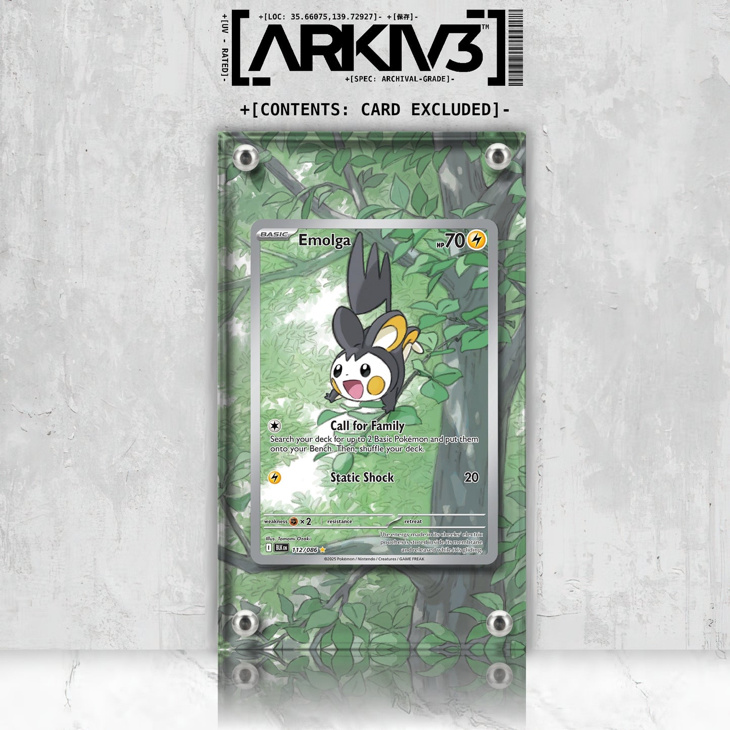 [UNIT: 112/86] // Emolga Extended Art Display Case - Raw