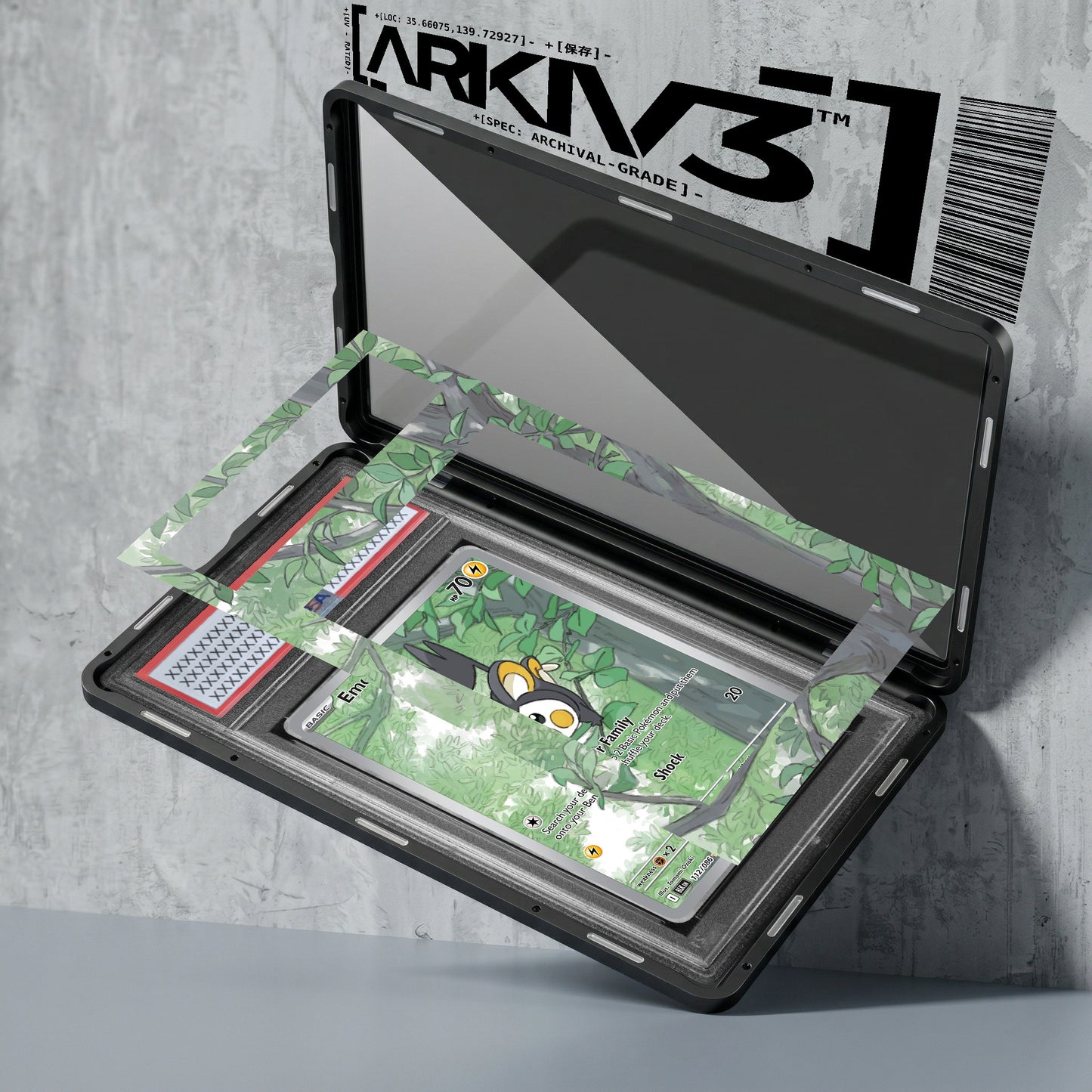 ARKIV3 PSA graded exploded mockup