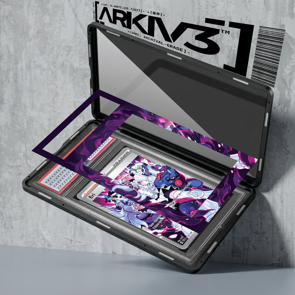 ARKIV3 PSA graded exploded mockup