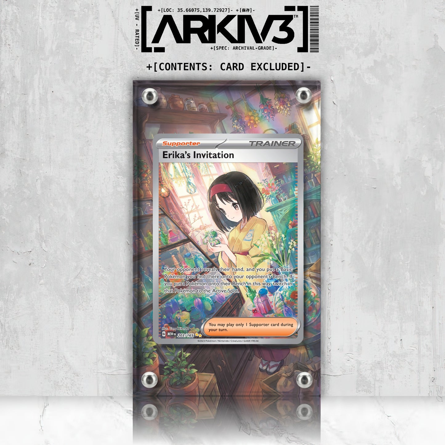 [UNIT: 203/165] // Erika's Invitation Extended Art Display Case - Raw
