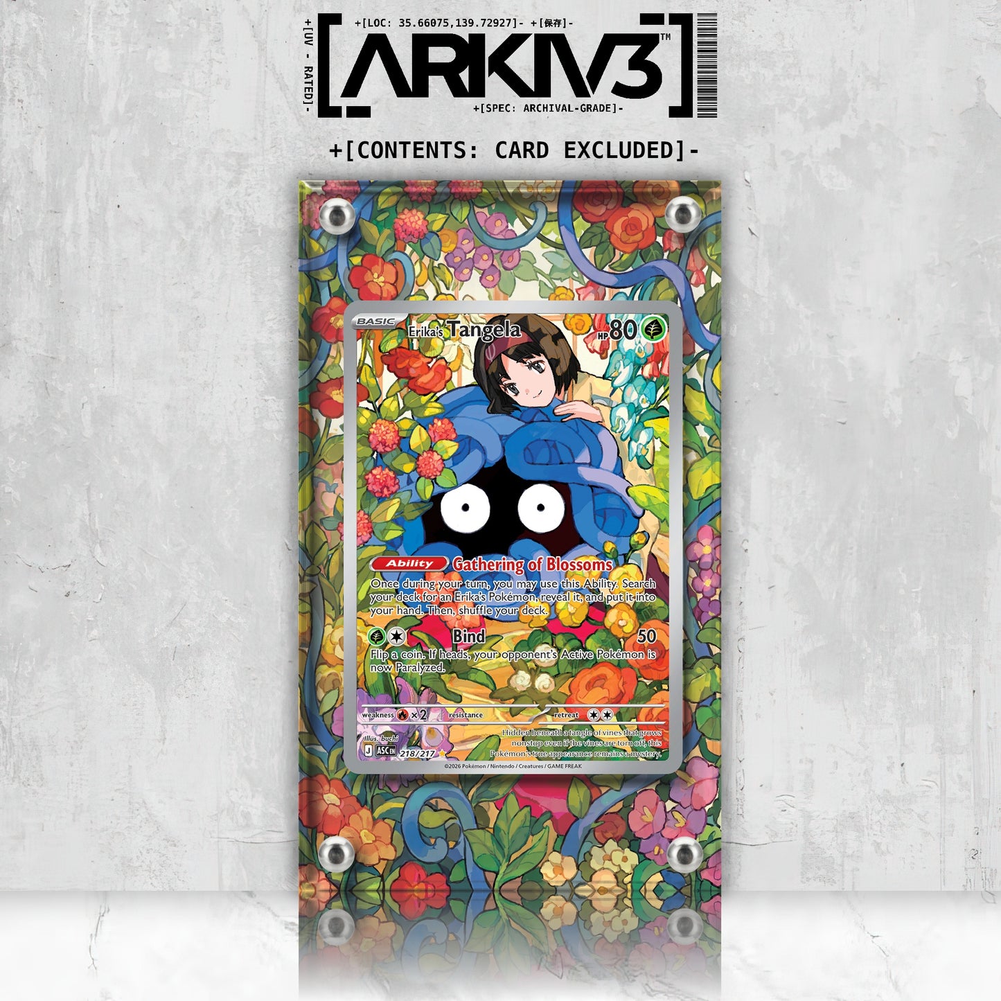 [UNIT: 218/217] // Erika's Tangela Extended Art Display Case - Raw