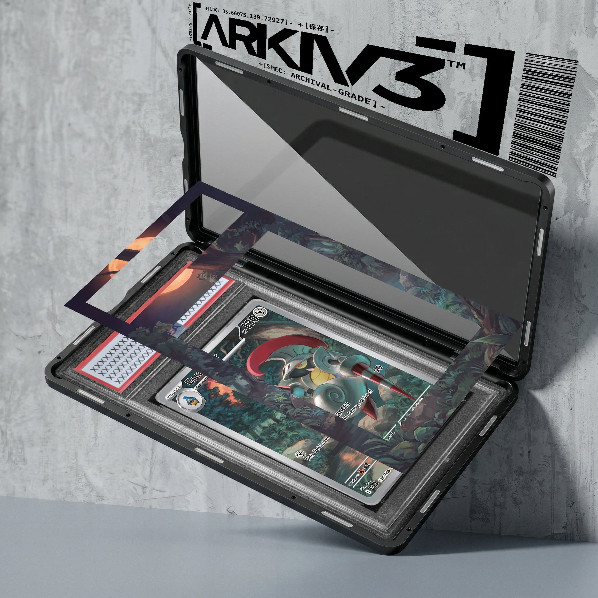 ARKIV3 PSA graded exploded mockup