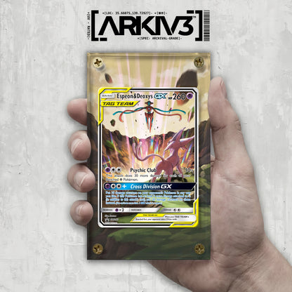 [UNIT: SM240] // Espeon & Deoxys GX Extended Display Case - Raw - ARKIV3