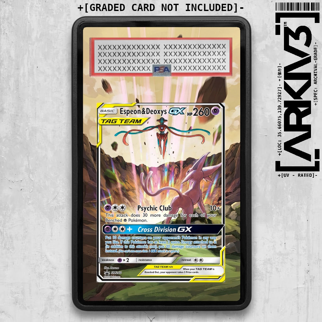 [UNIT: SM240] // Espeon & Deoxys Extended Art Display Case - Graded