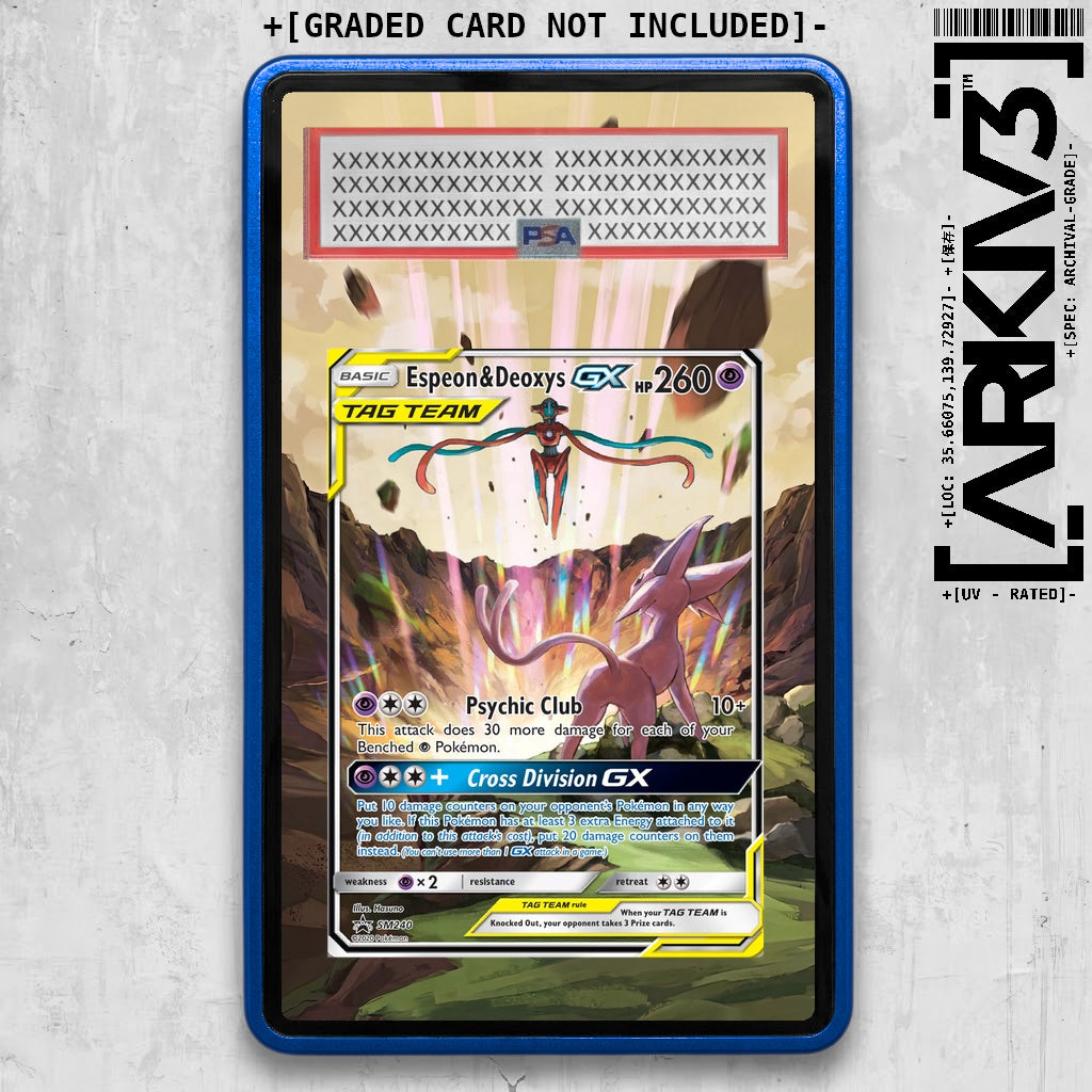 [UNIT: SM240] // Espeon & Deoxys Extended Art Display Case - Graded