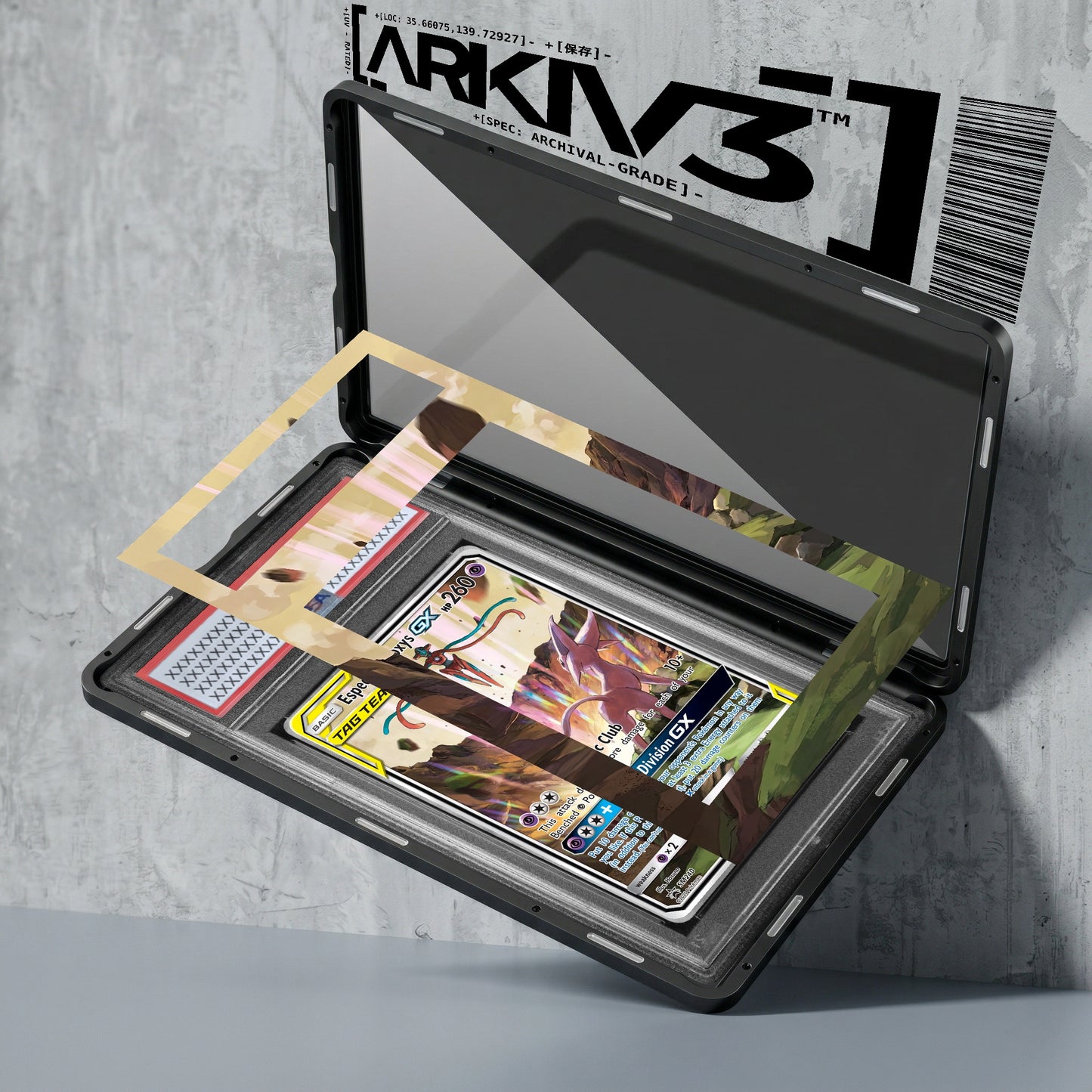 [UNIT: SM240] // Espeon & Deoxys Extended Art Display Case - Graded