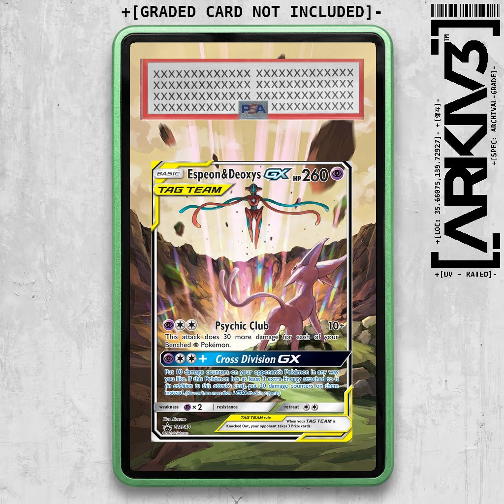 [UNIT: SM240] // Espeon & Deoxys Extended Art Display Case - Graded