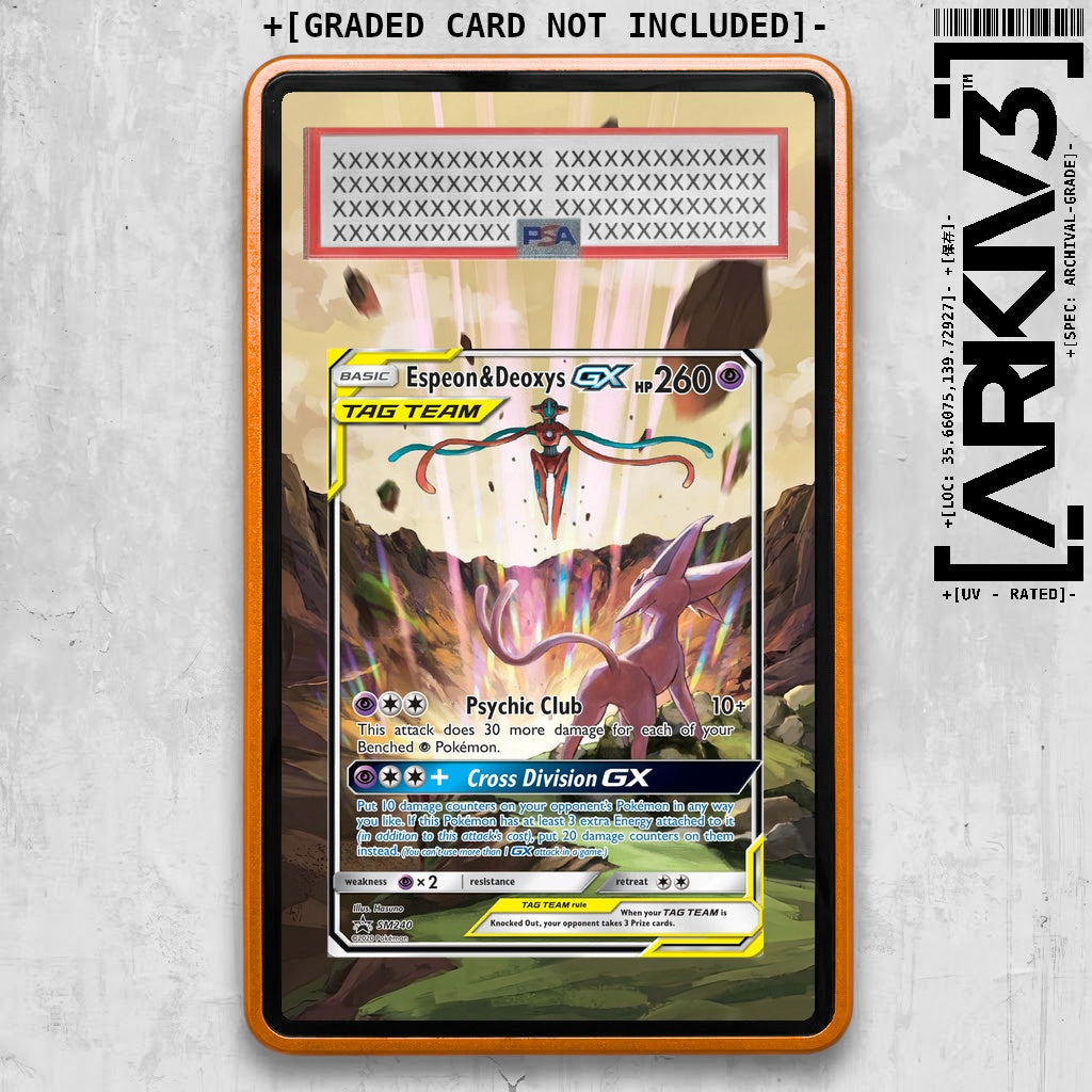 [UNIT: SM240] // Espeon & Deoxys Extended Art Display Case - Graded