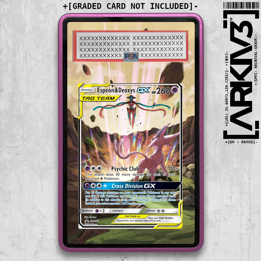 [UNIT: SM240] // Espeon & Deoxys Extended Art Display Case - Graded