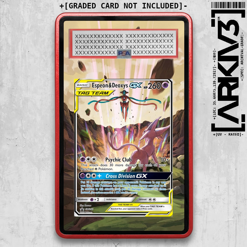 [UNIT: SM240] // Espeon & Deoxys Extended Art Display Case - Graded