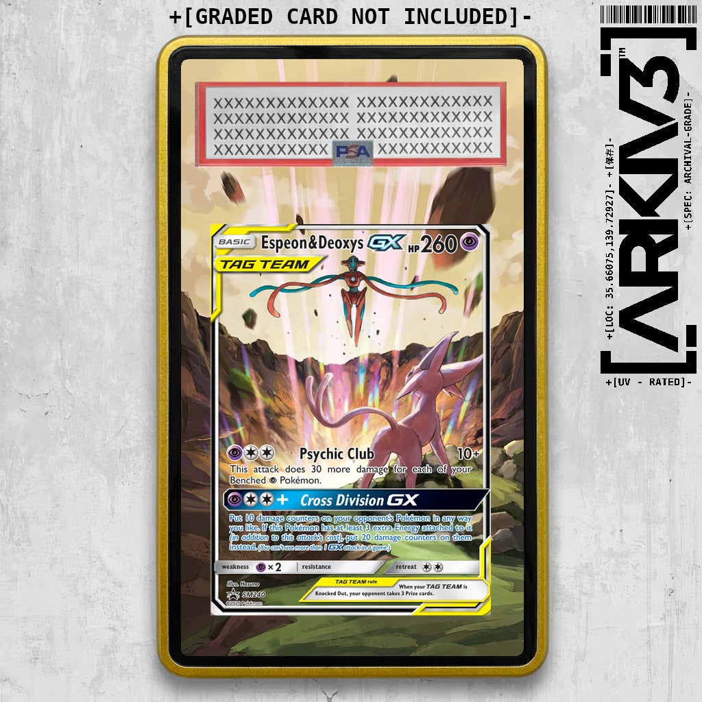 [UNIT: SM240] // Espeon & Deoxys Extended Art Display Case - Graded