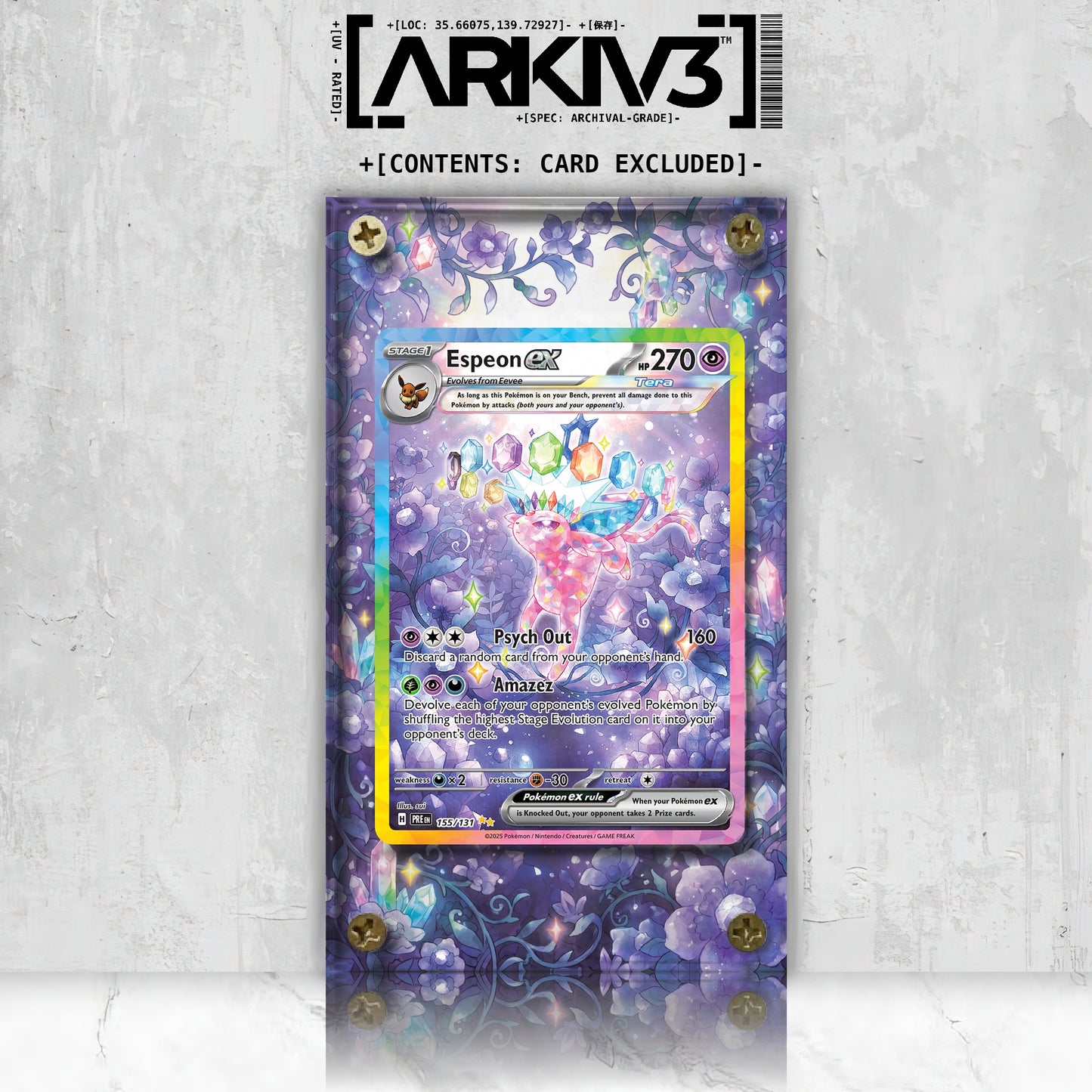 [UNIT: 155/131] // Espeon ex Extended Art Display Case - Raw