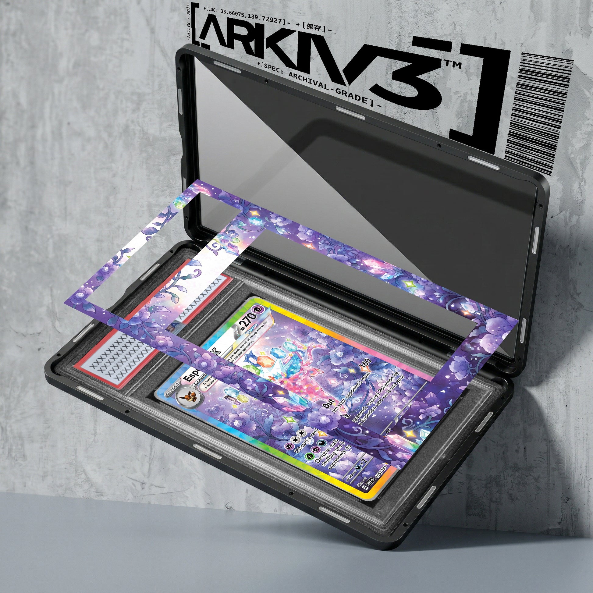 ARKIV3 PSA graded exploded mockup