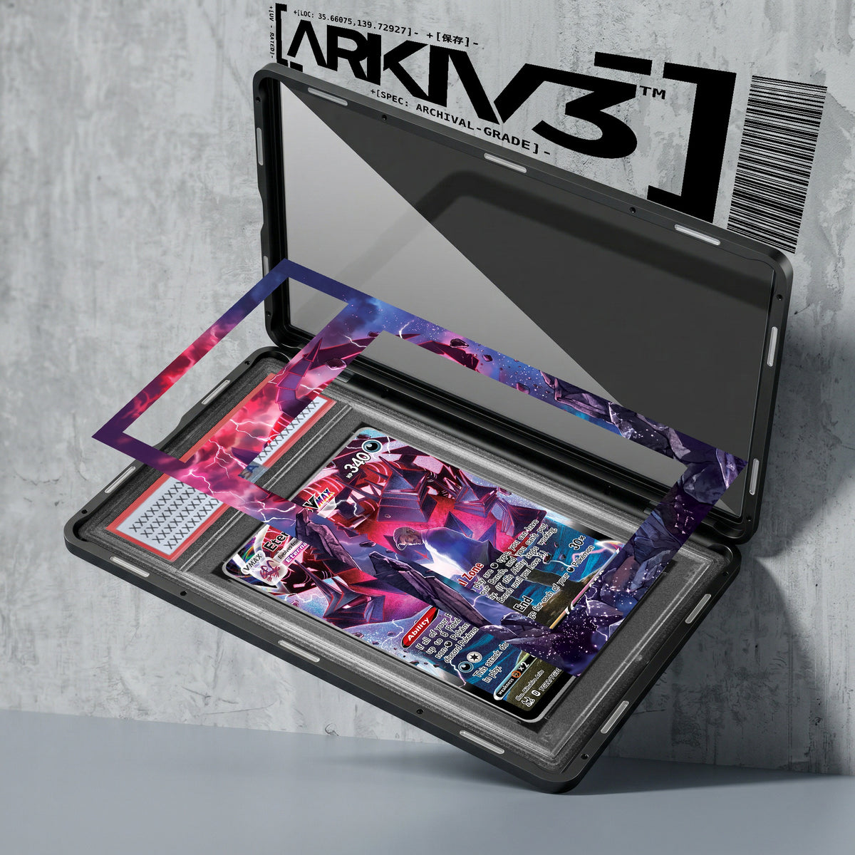 ARKIV3 PSA graded exploded mockup