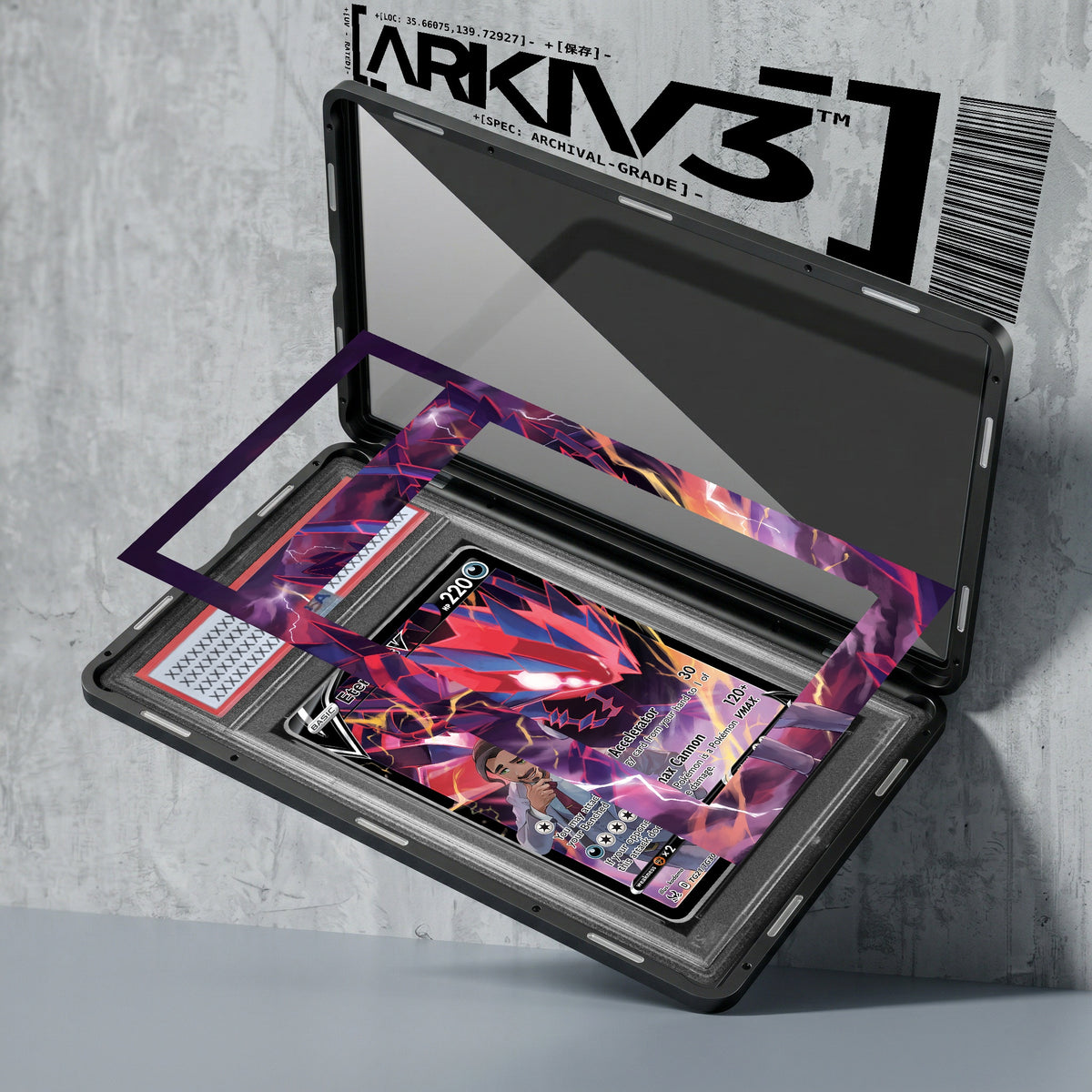 ARKIV3 PSA graded exploded mockup