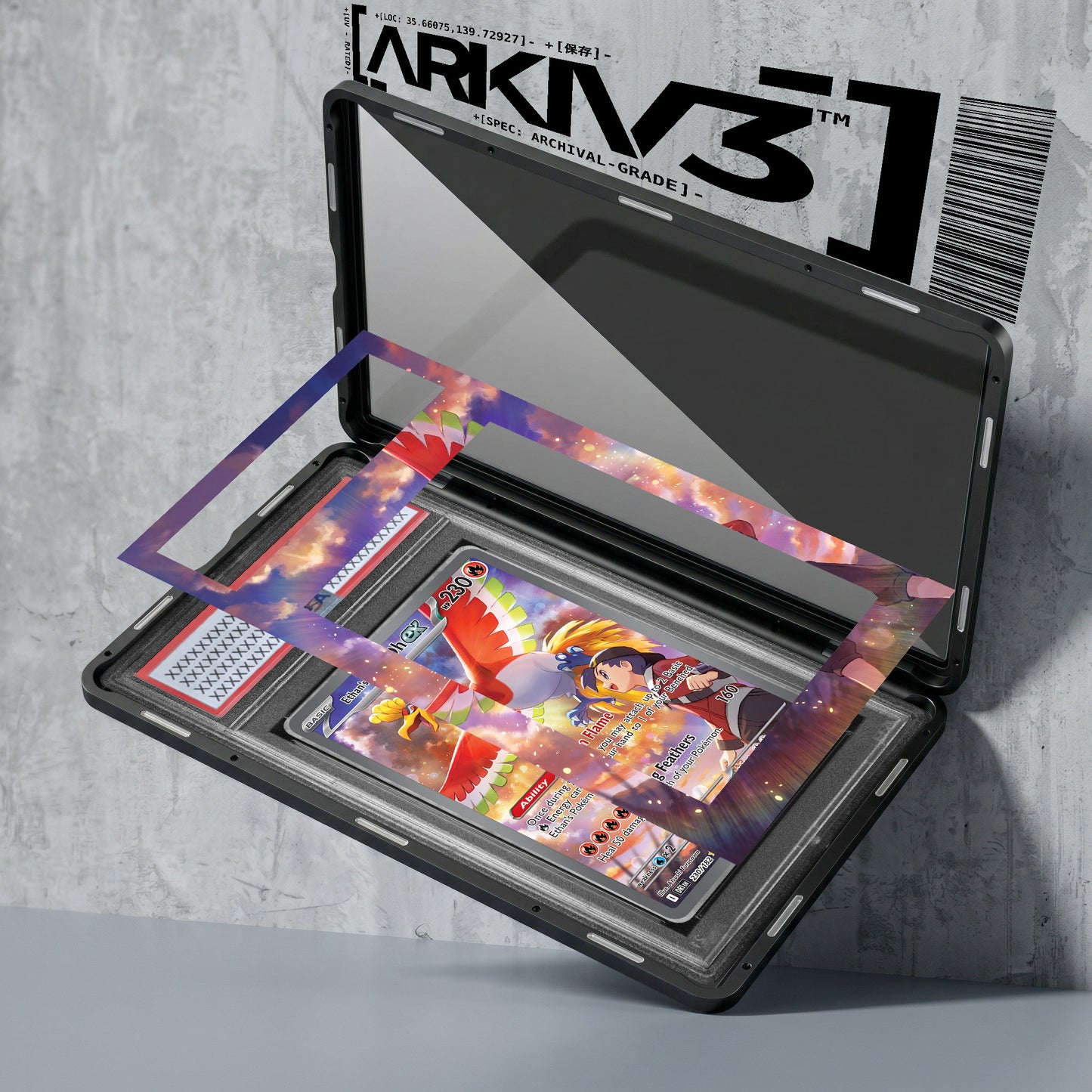 ARKIV3 PSA graded exploded mockup