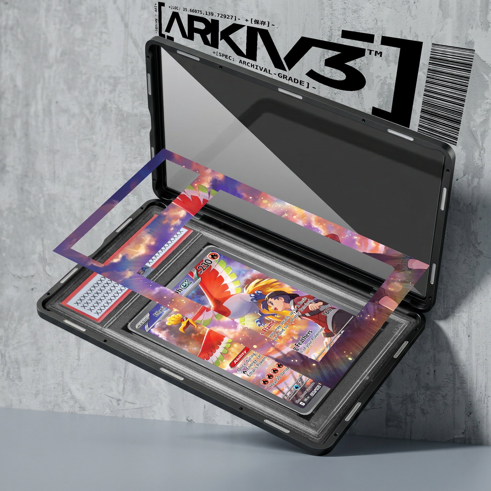 ARKIV3 PSA graded exploded mockup