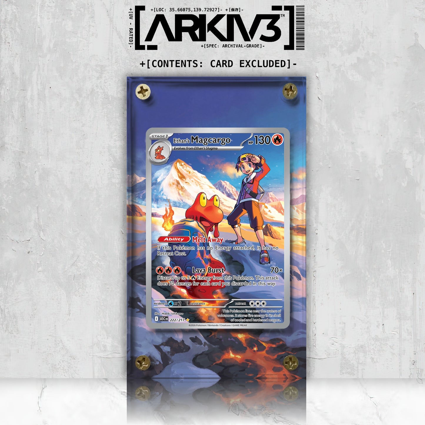[UNIT: 222/217] // Ethan's Magcargo Extended Art Display Case - Raw