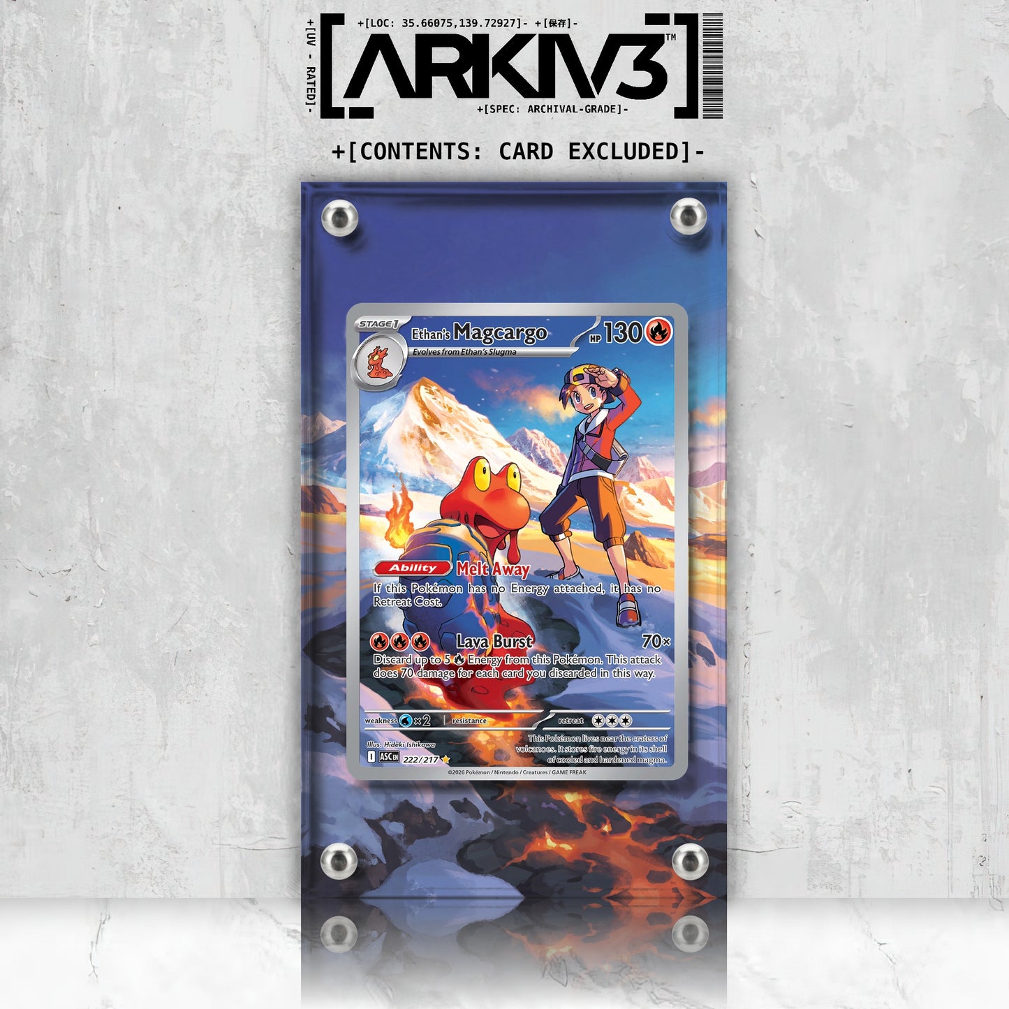 [UNIT: 222/217] // Ethan's Magcargo Extended Art Display Case - Raw