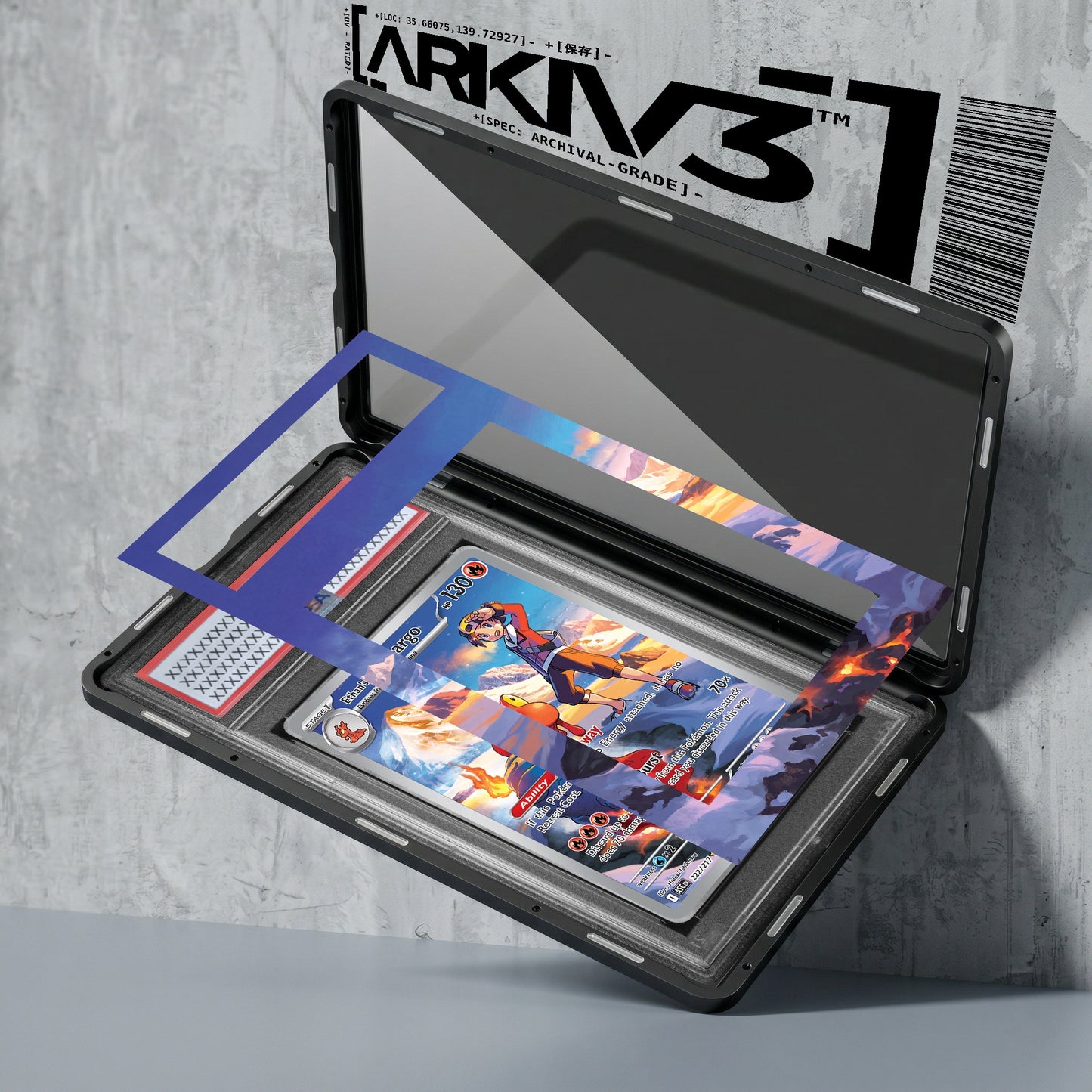 ARKIV3 PSA graded exploded mockup