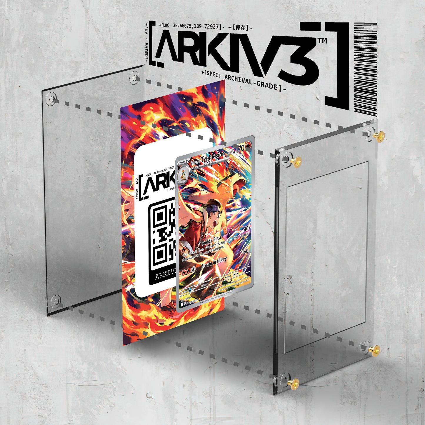 [UNIT: 190/182] // Ethan's Typhlosion Extended Art Display Case - Raw