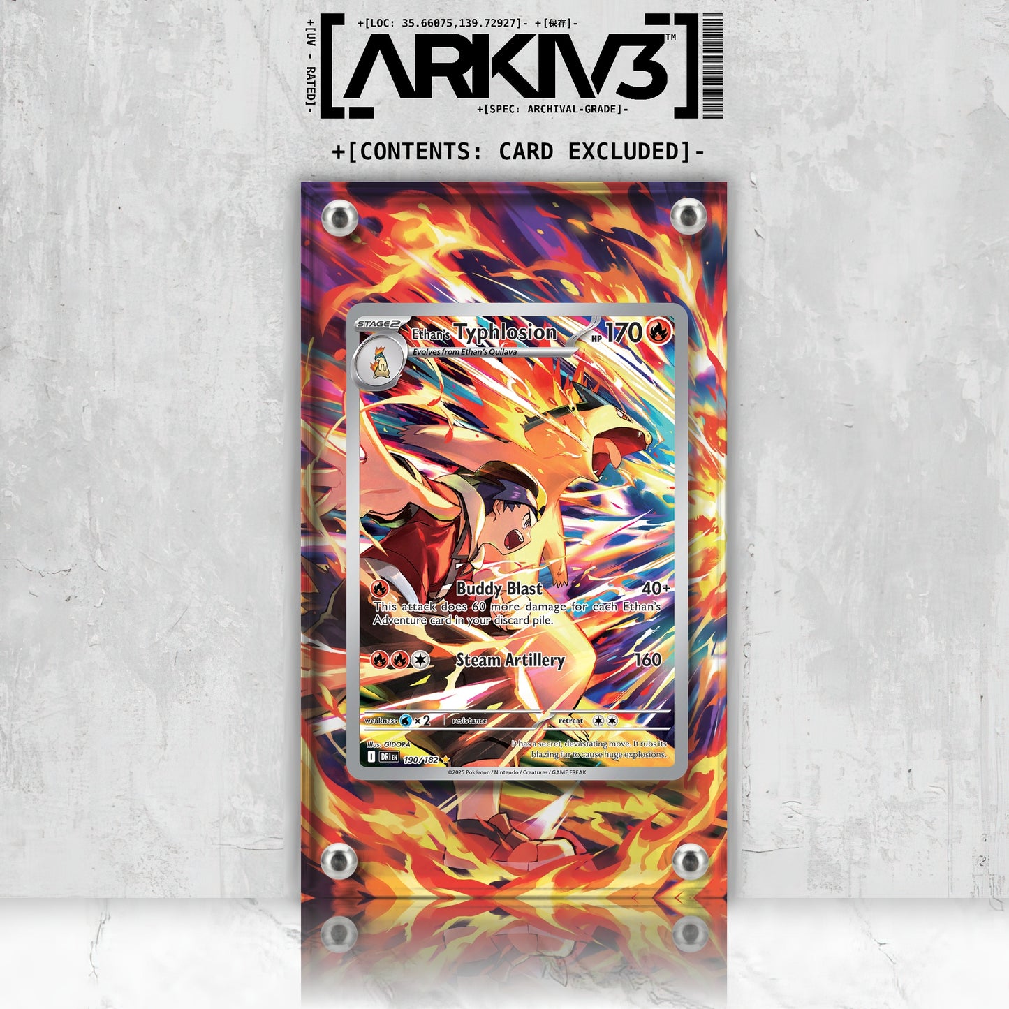 [UNIT: 190/182] // Ethan's Typhlosion Extended Art Display Case - Raw
