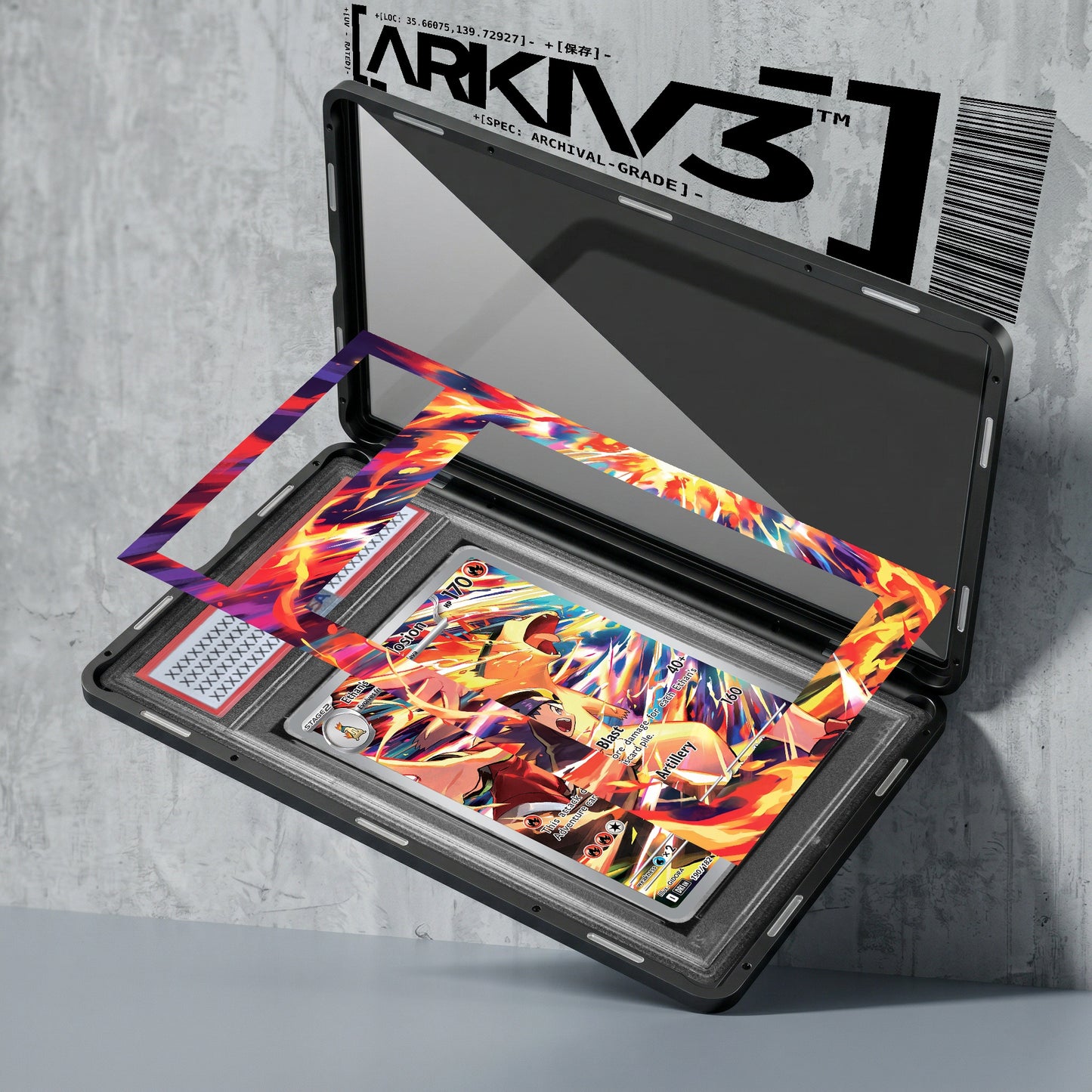 ARKIV3 PSA graded exploded mockup
