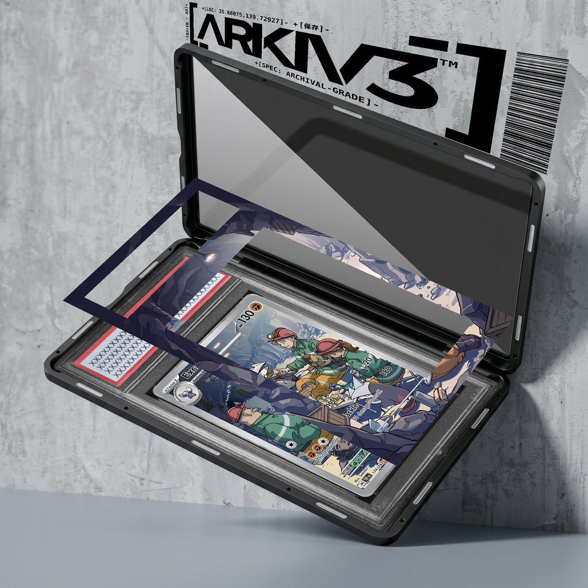 ARKIV3 PSA graded exploded mockup