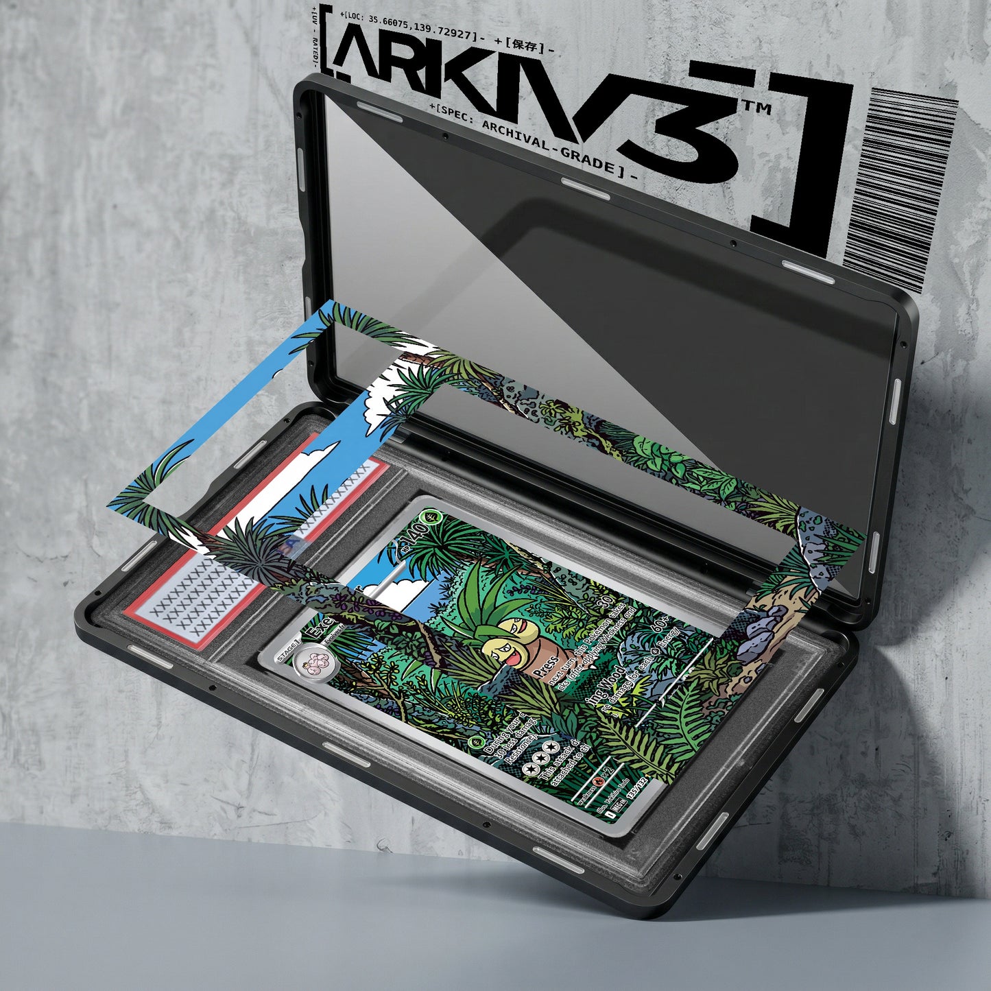 ARKIV3 PSA graded exploded mockup