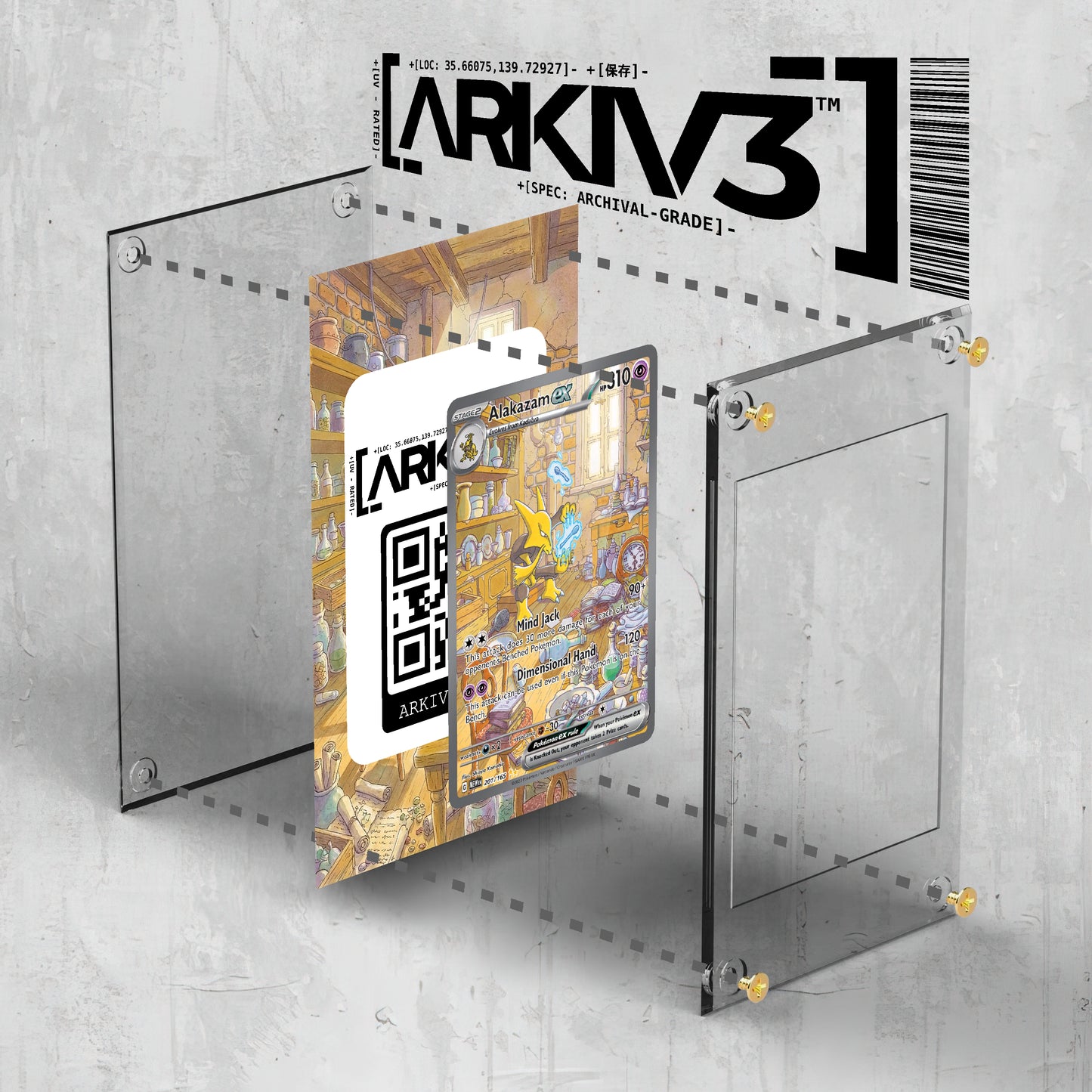 [UNIT: 201/165] // Alakazam ex Extended Art Display Case - Raw