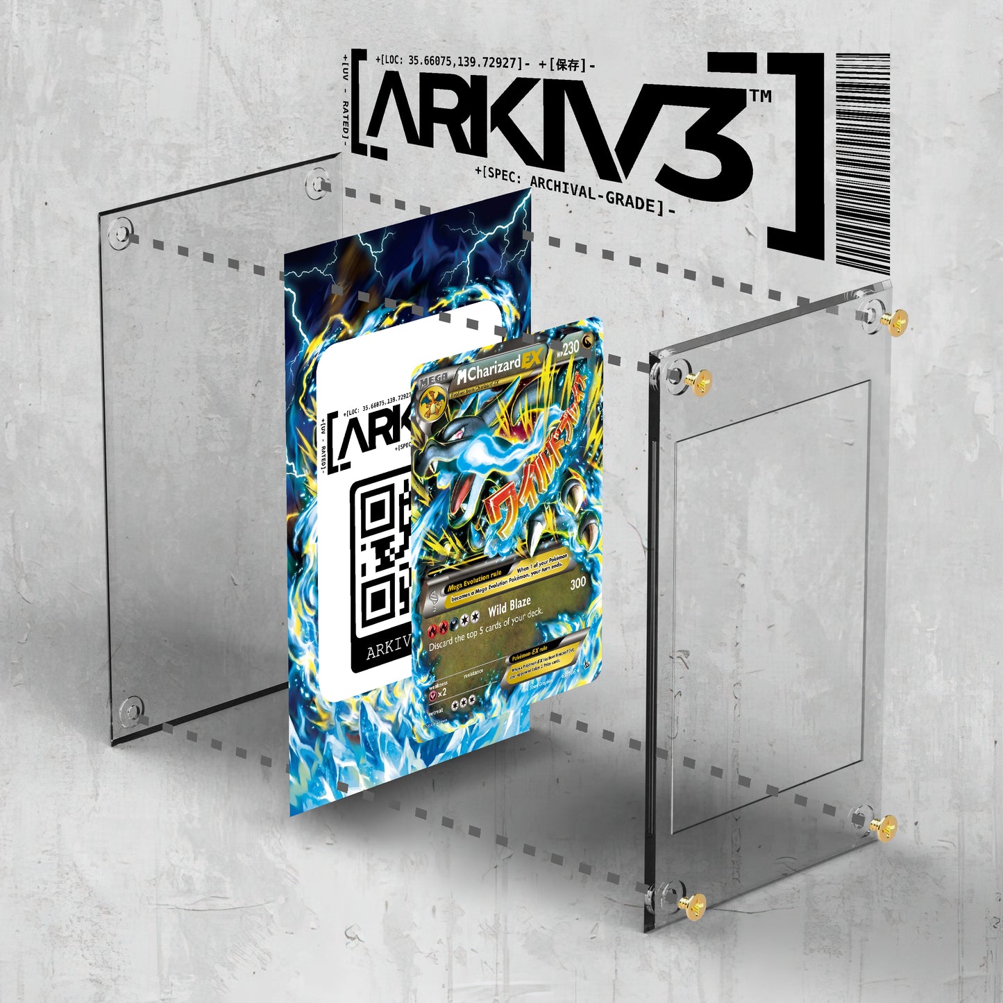 [UNIT: 69/106] // M Charizard EX Extended Art Display Case - Raw