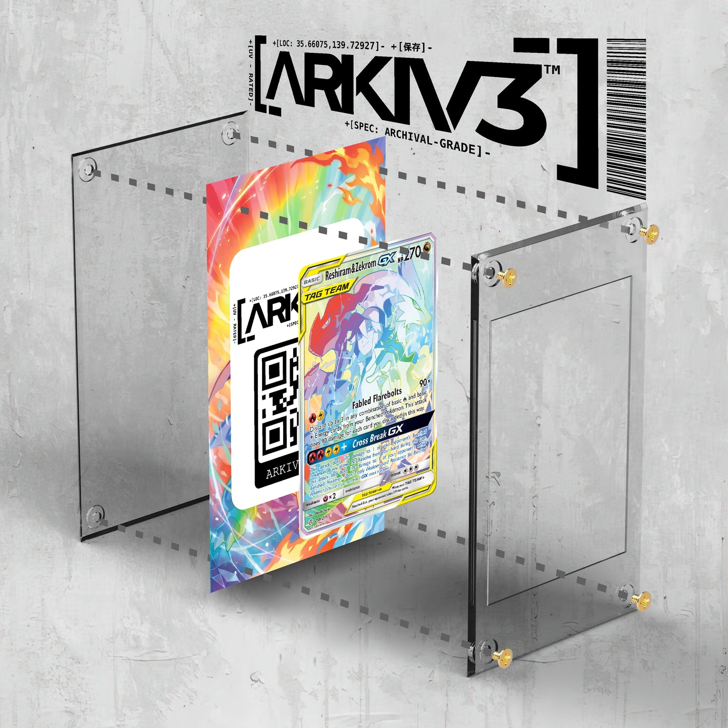 [UNIT: 259/236] // Reshiram & Zekrom GX Extended Art Display Case - Raw