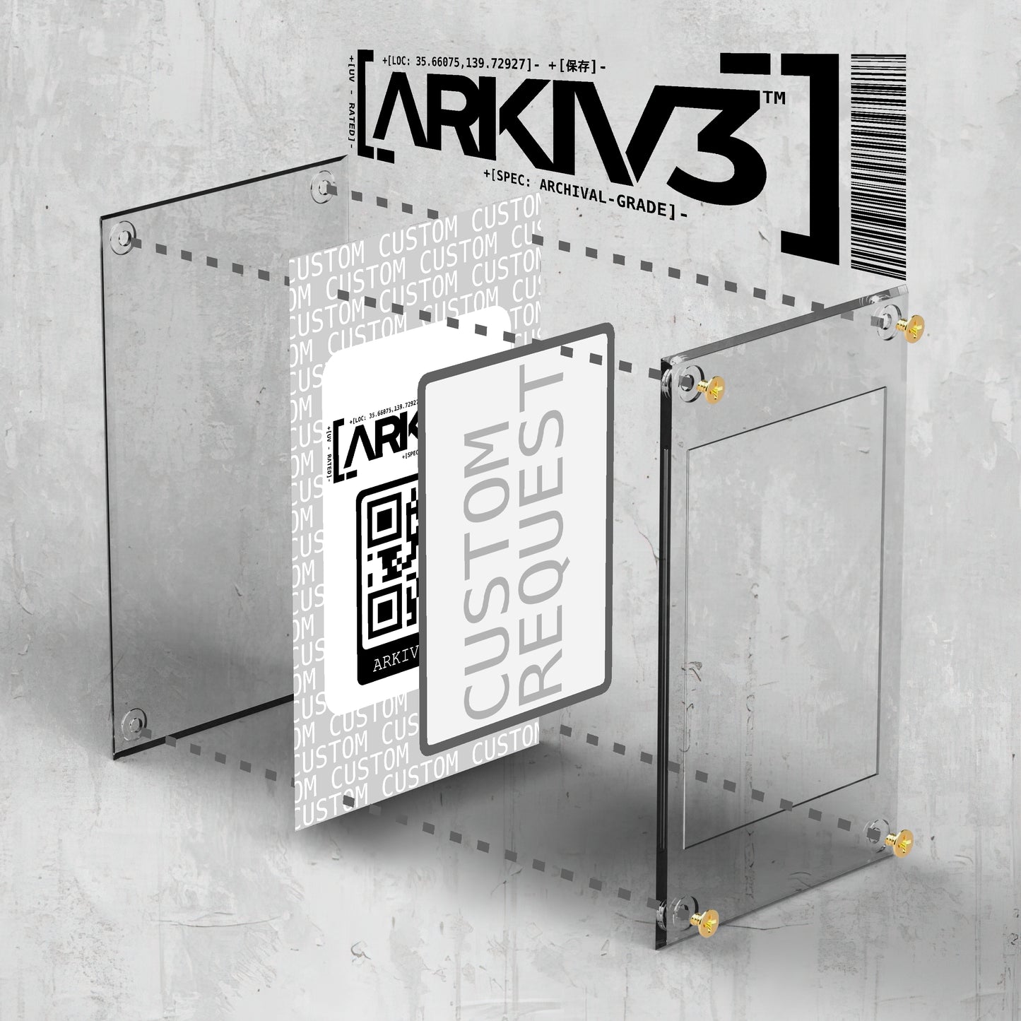 Custom Extended Art Display Case - Raw