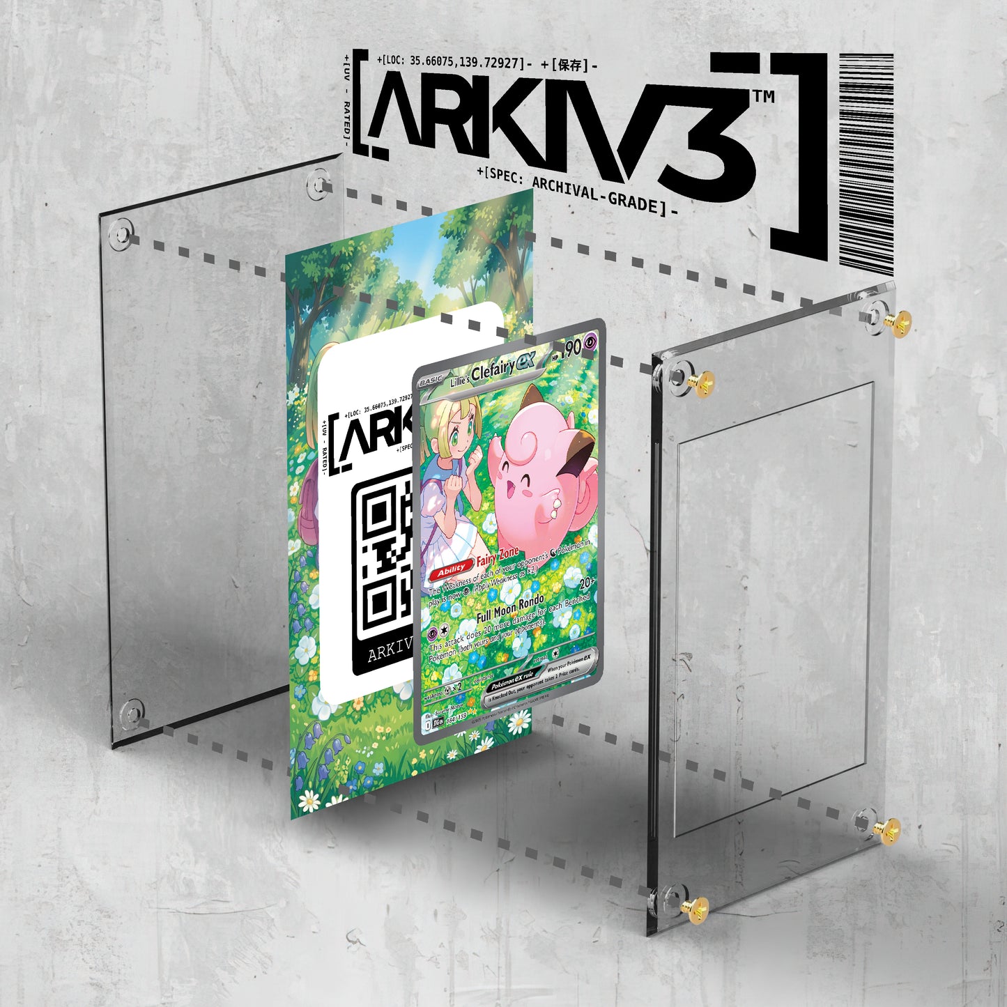 [UNIT: 184/159] // Lillie's Clefairy ex Extended Art Display Case - Raw