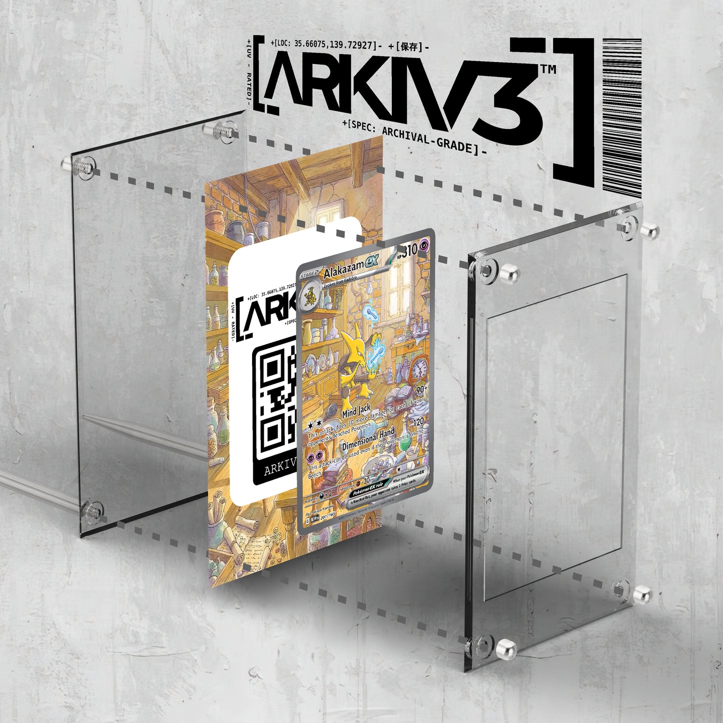 [UNIT: 201/165] // Alakazam ex Extended Art Display Case - Raw