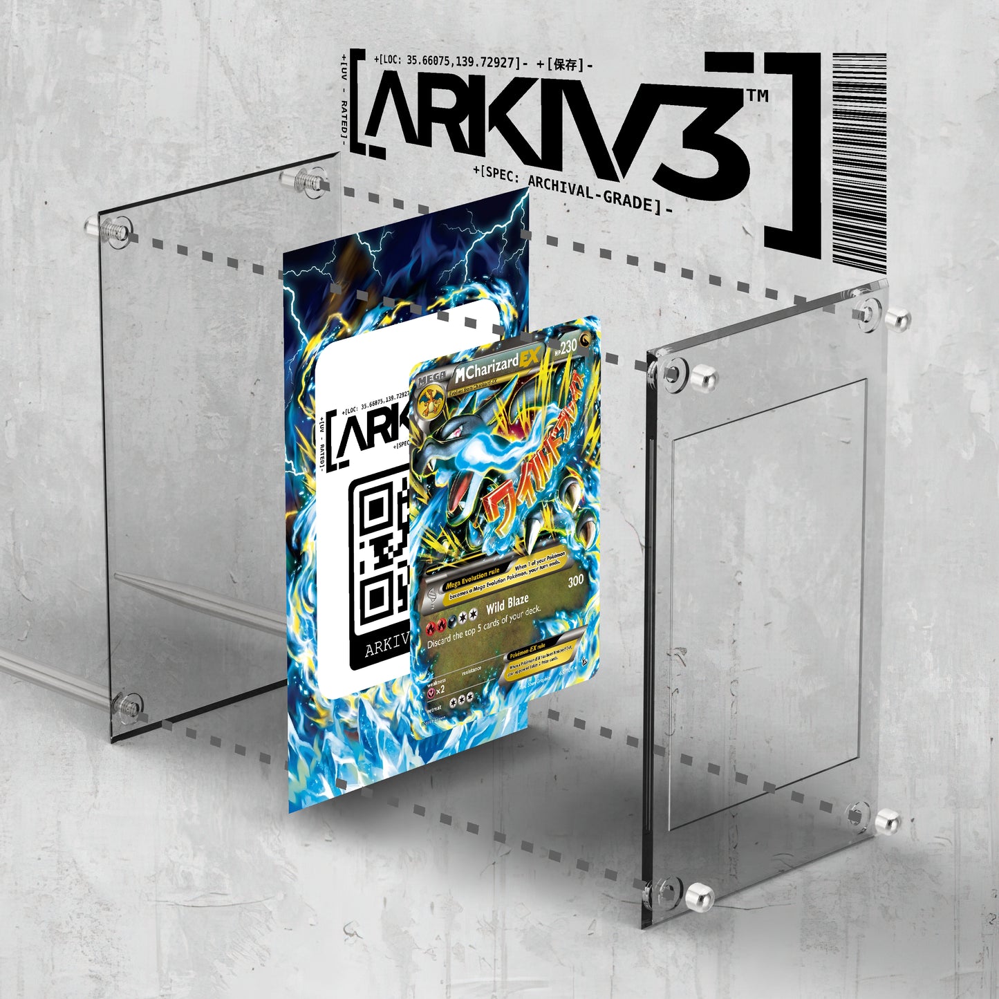 [UNIT: 69/106] // M Charizard EX Extended Art Display Case - Raw