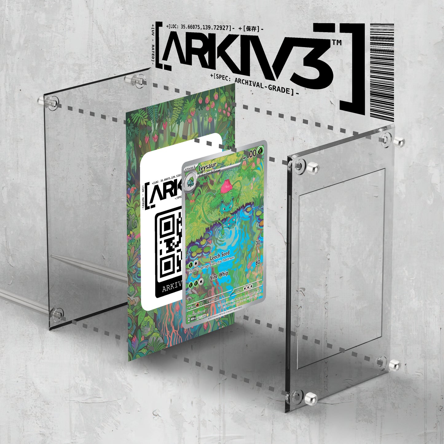 [UNIT: 167/165] // Ivysaur Extended Art Display Case - Raw