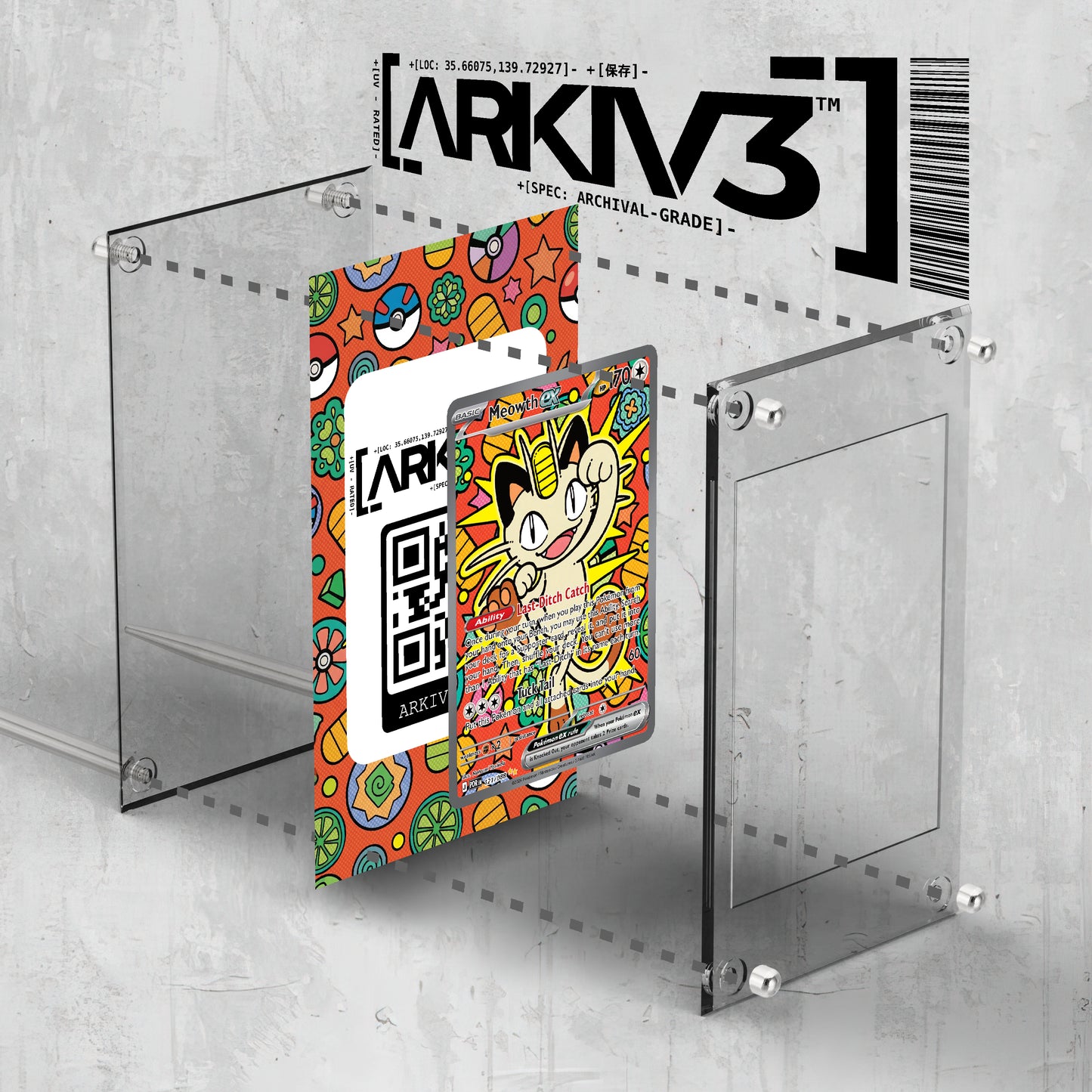 [UNIT: 121/088] // Meowth Extended Art Display Case - Raw