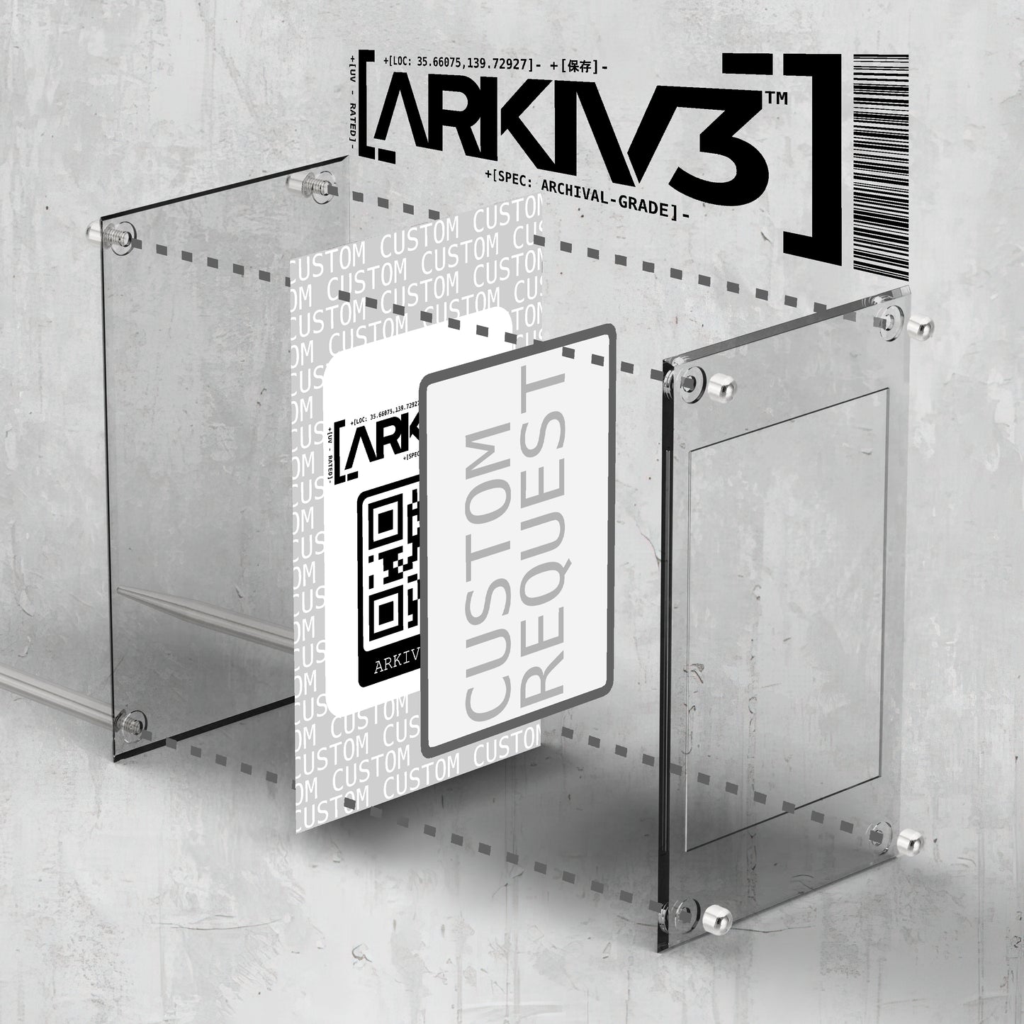 Custom Extended Art Display Case - Raw