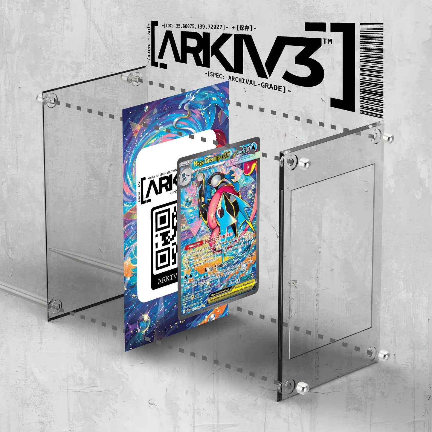 [UNIT: 116/086] // Mega Greninja ex Extended Art Display Case - Raw