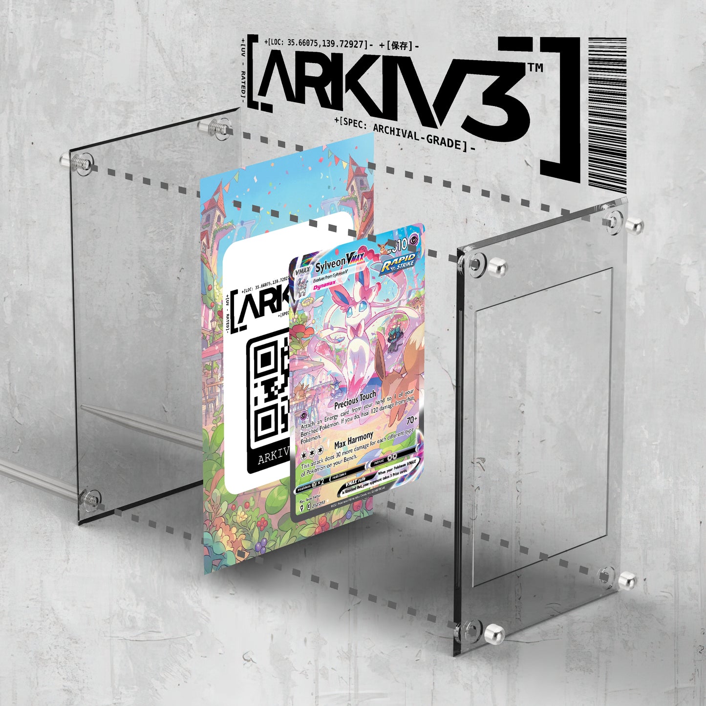 [UNIT: 212/203] // Sylveon Vmax Extended Art Display Case - Raw