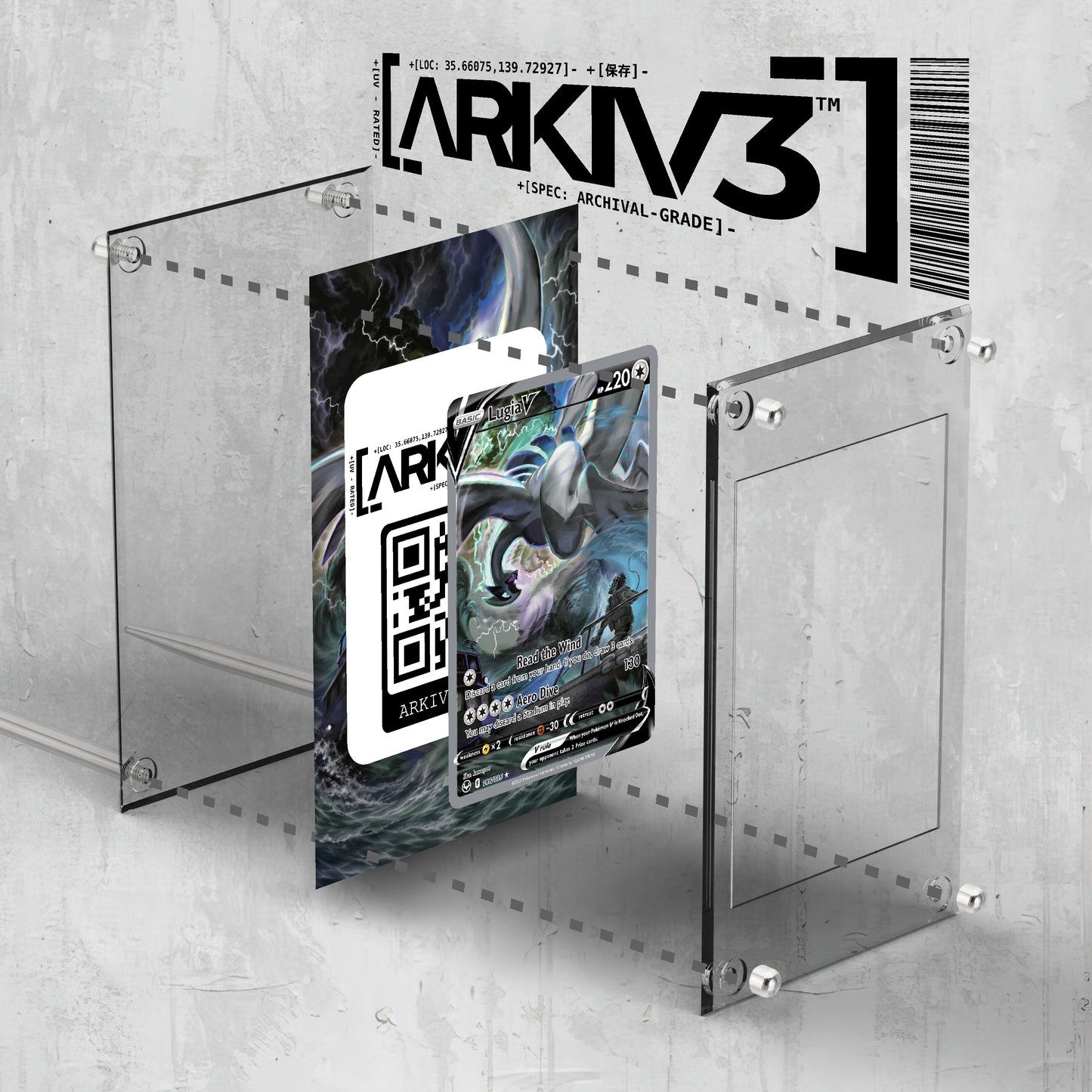 [UNIT: 186/195] // Lugia V Extended Art Display Case - Raw