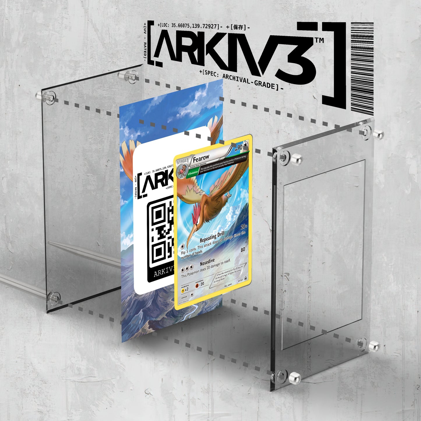 [UNIT: XY57/211] // Fearow Extended Art Display Case - Raw