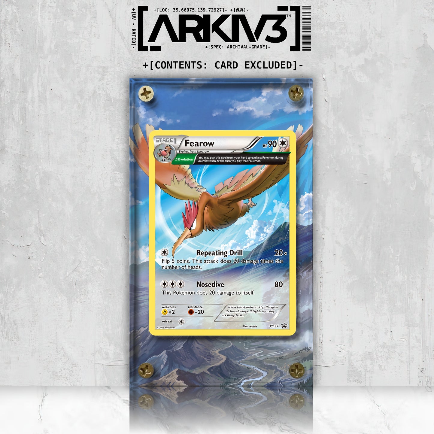 [UNIT: XY57/211] // Fearow Extended Art Display Case - Raw