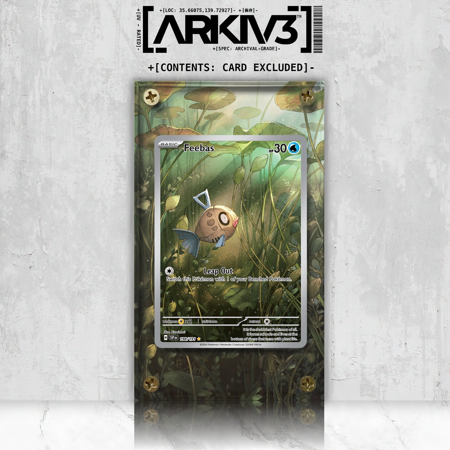 [UNIT: 198/191] // Feebas Extended Art Display Case - Raw