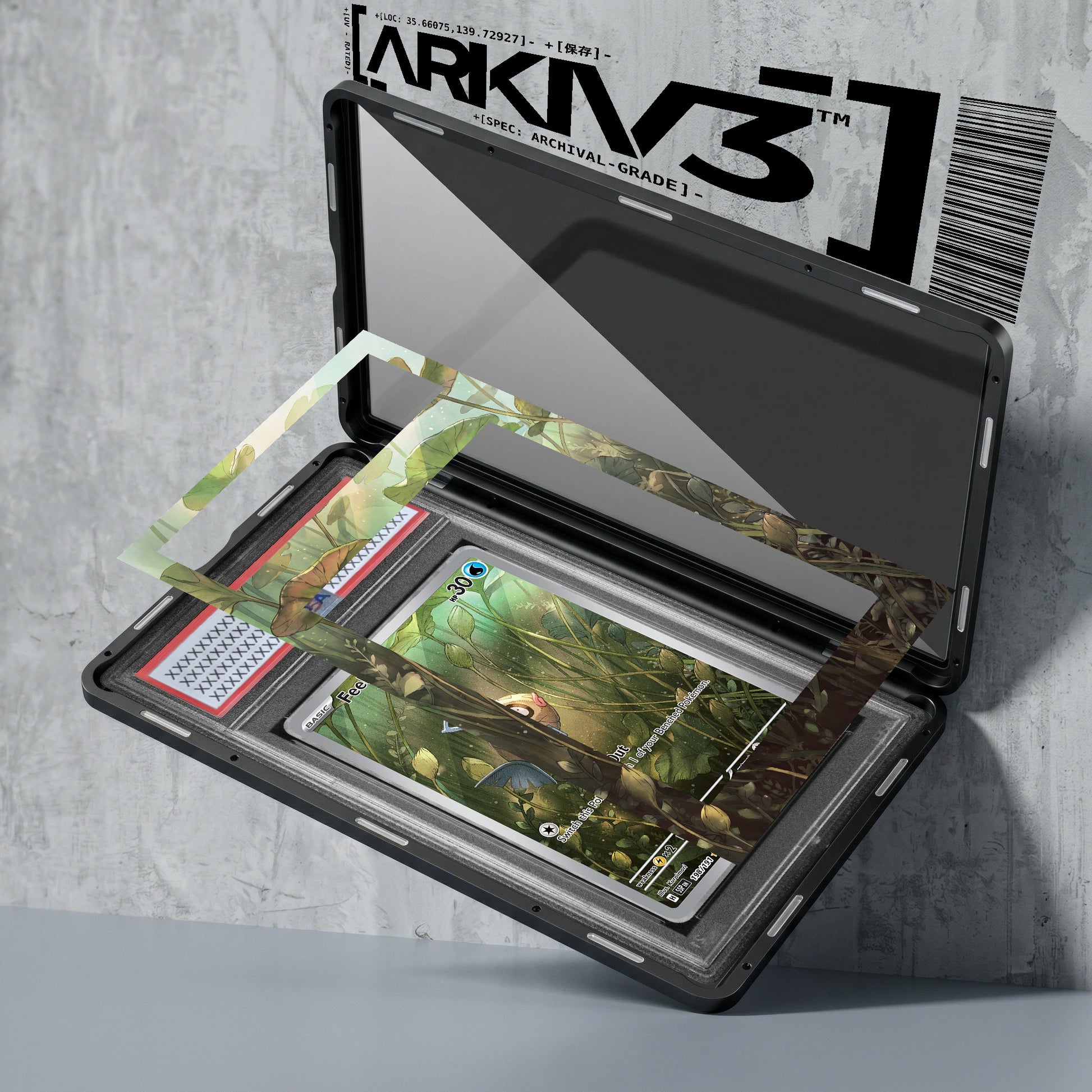ARKIV3 PSA graded exploded mockup