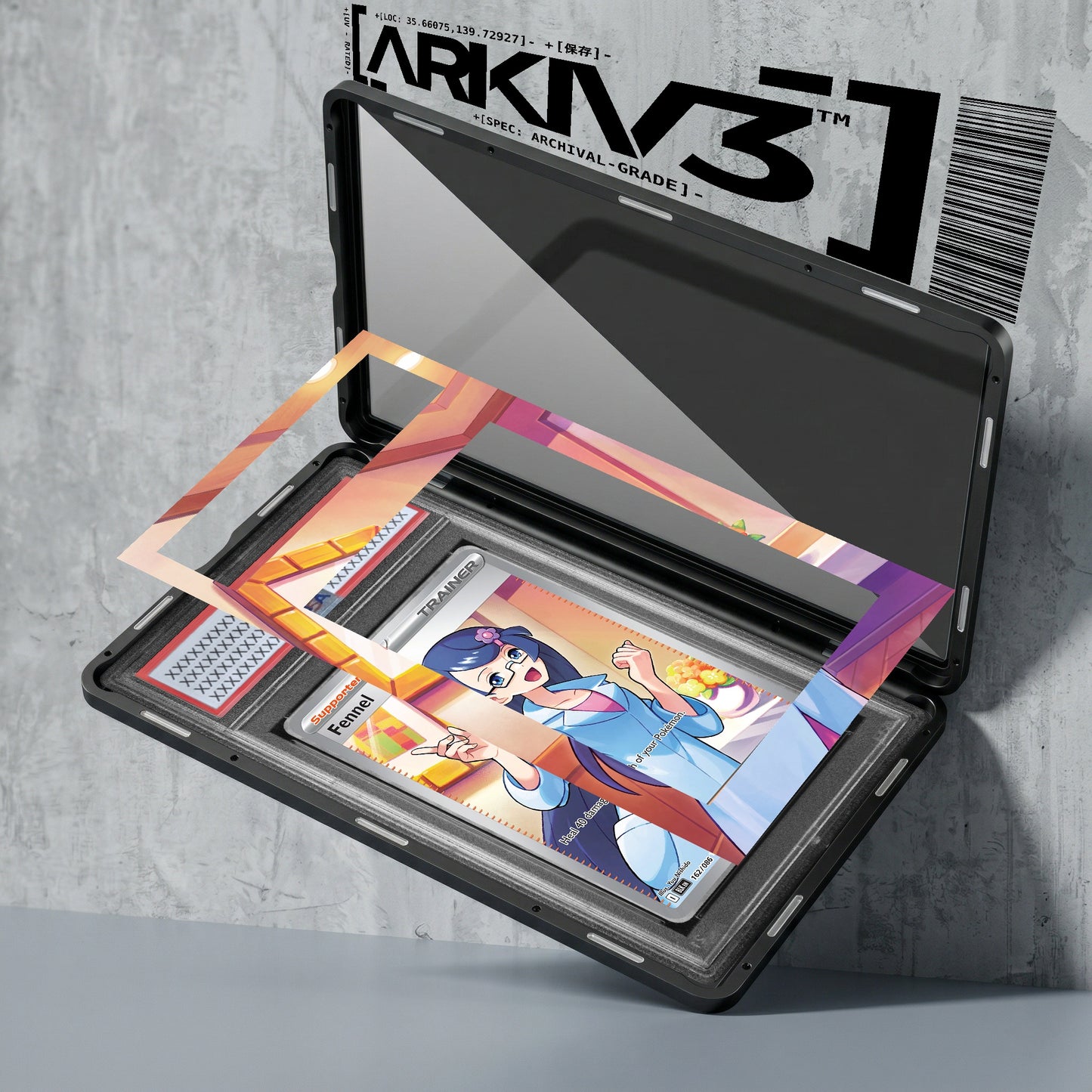 ARKIV3 PSA graded exploded mockup