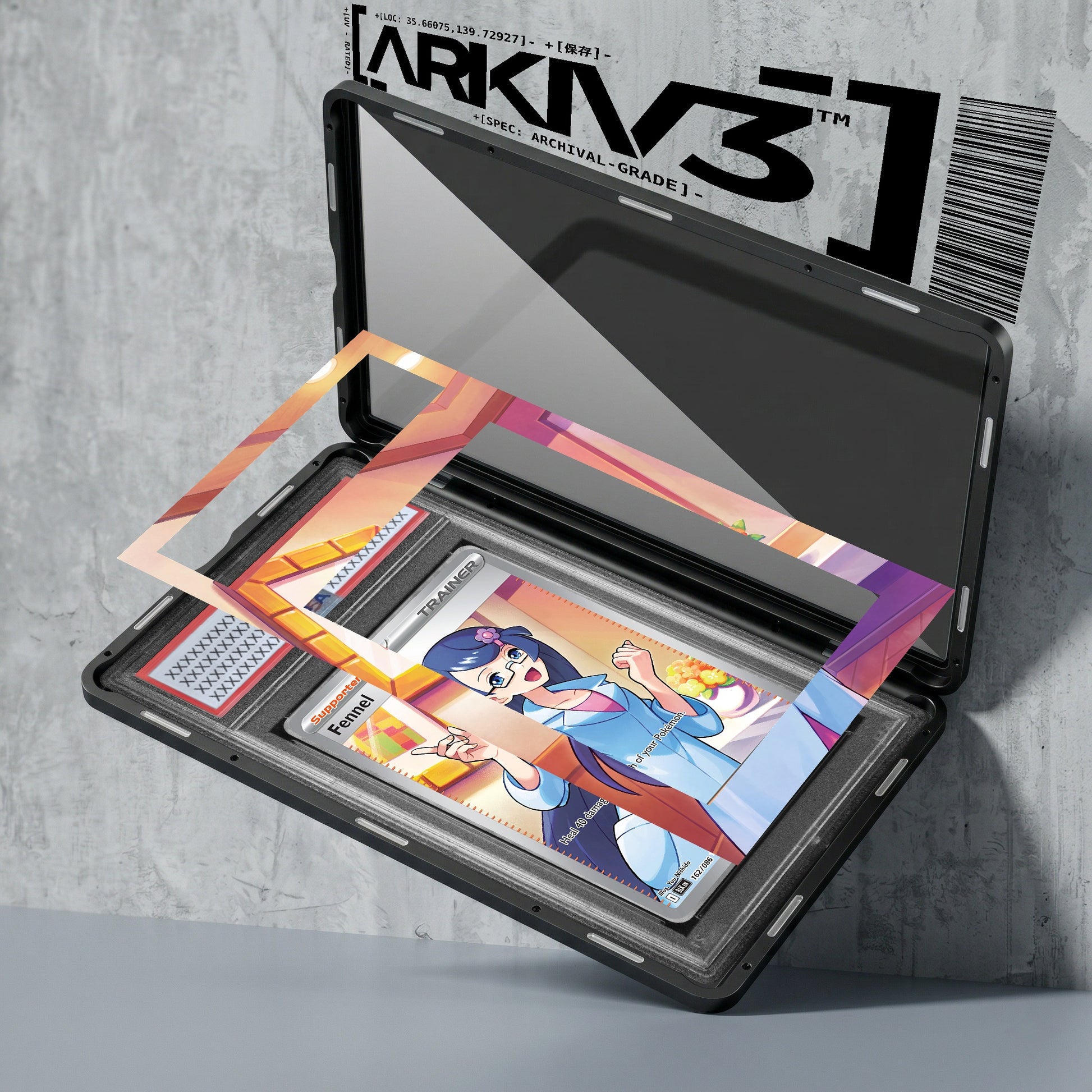 ARKIV3 PSA graded exploded mockup