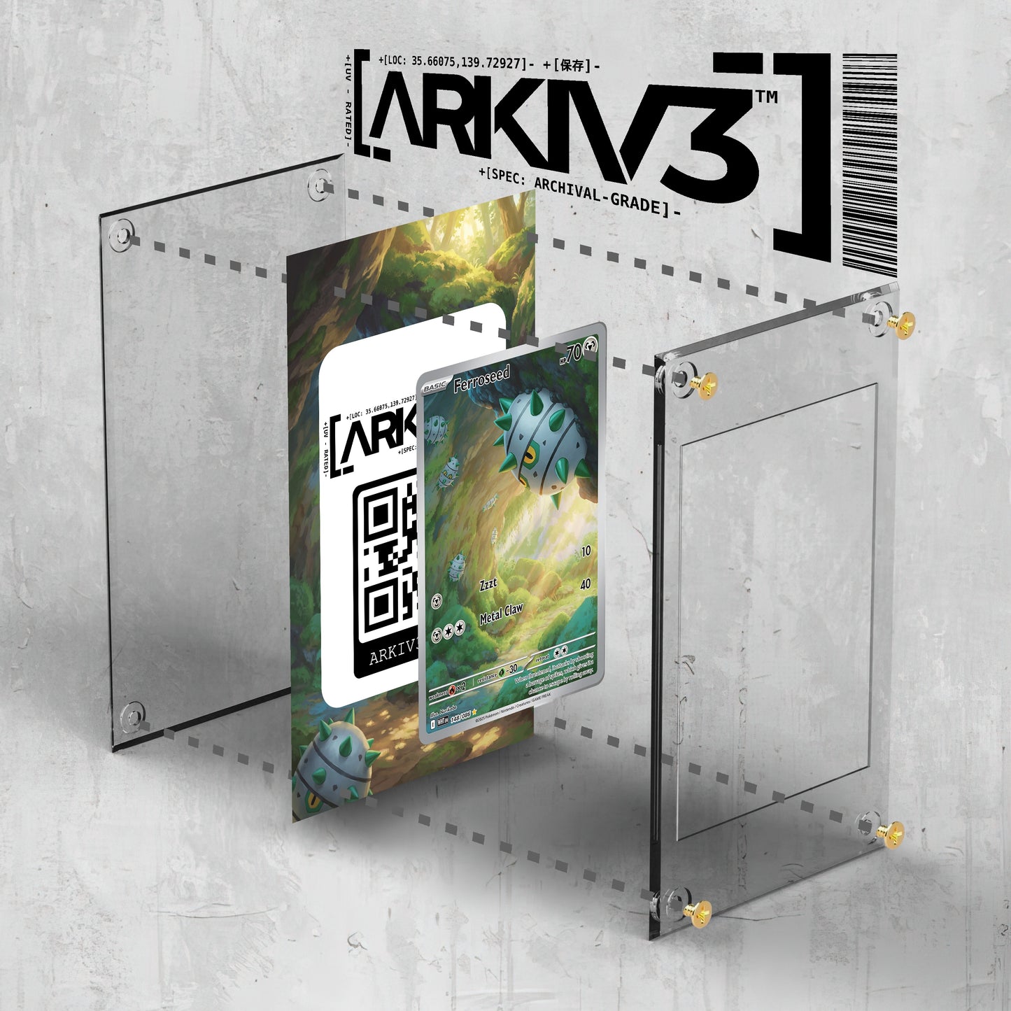 [UNIT: 148/86] // Ferroseed Extended Art Display Case - Raw